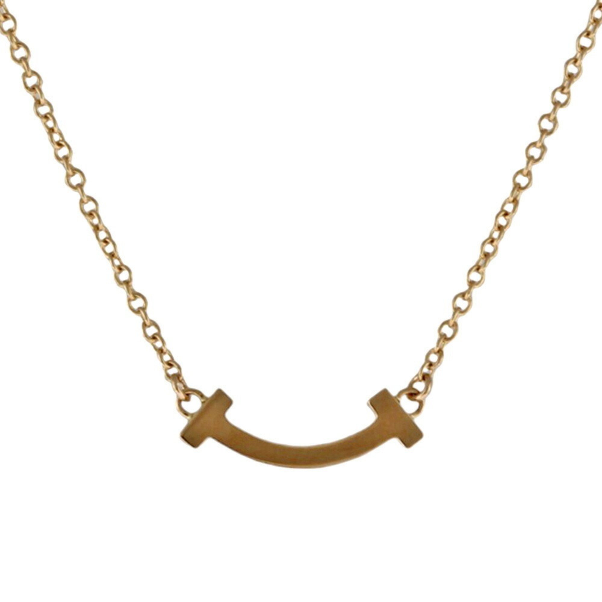 Tiffany T Smile Necklace 18K Gold Women's TIFFANY&Co.