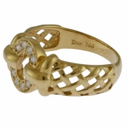 Christian Dior Ring, Dior, size 10, 18k gold, diamond, women's,