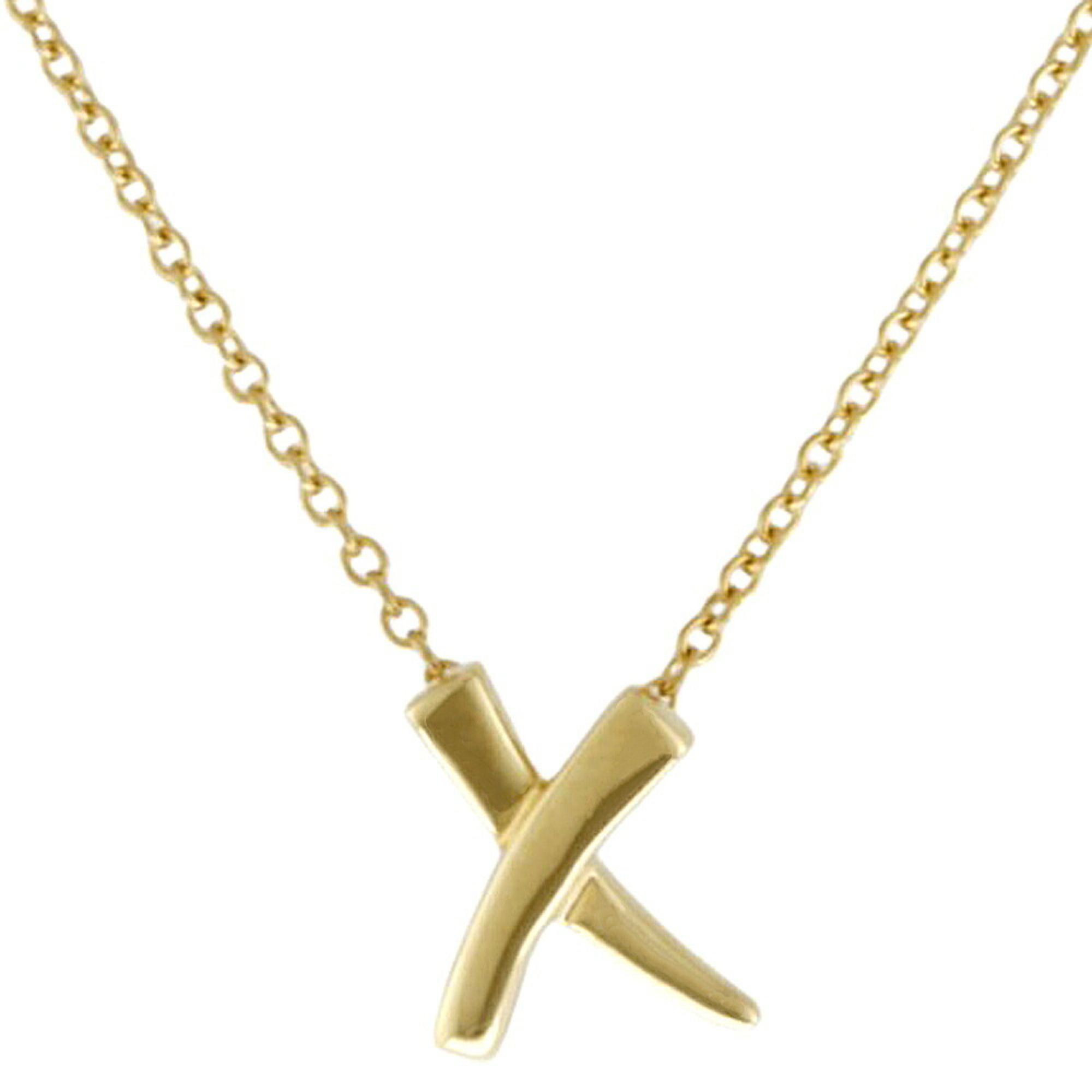 Tiffany Kiss Necklace 18K Gold Women's TIFFANY&Co.