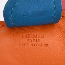 HERMES Rodeo PM Bag Charm Orange/Rose Azalee/Blue Zanzibar A Stamp (around 2017) Women's Anjou Milo Keychain