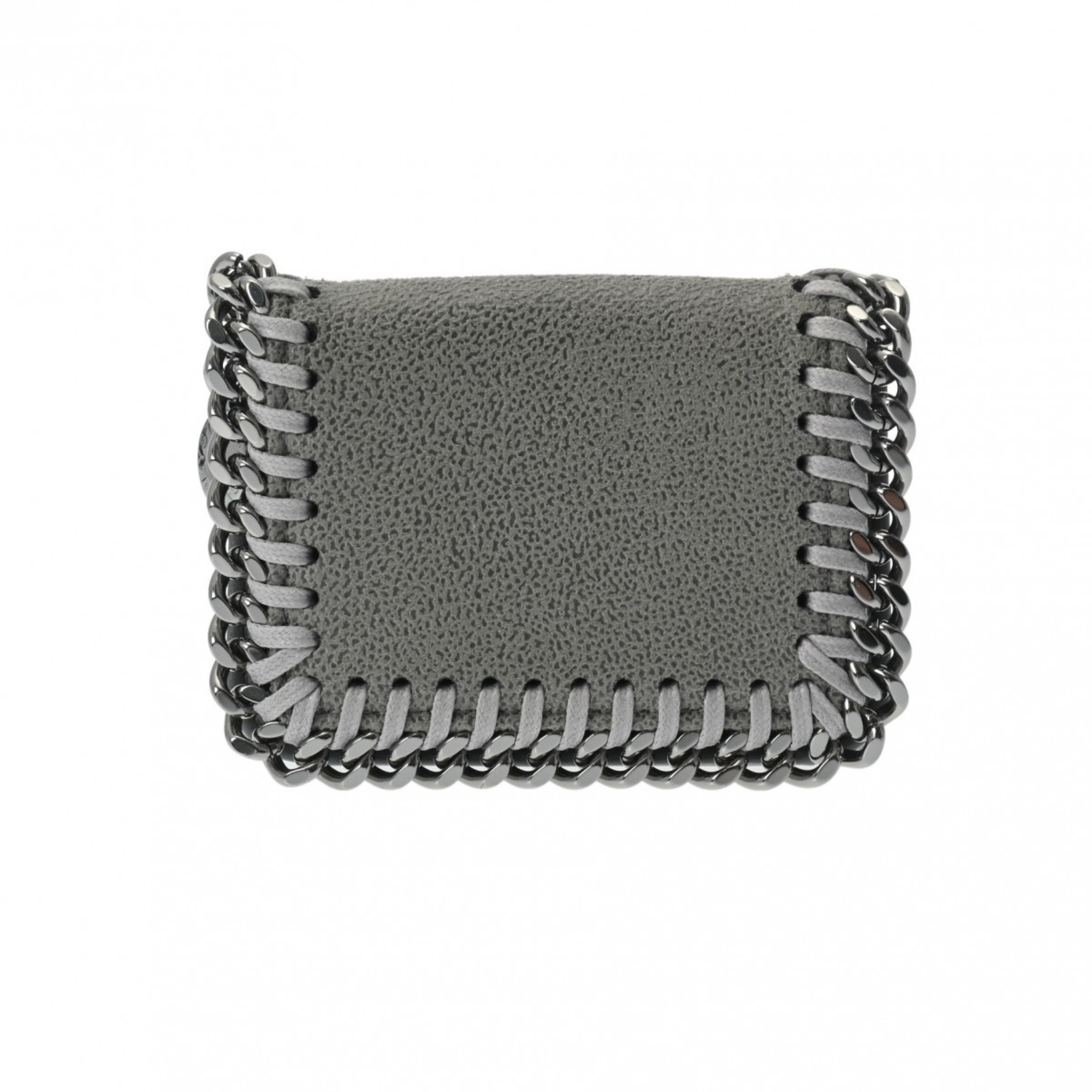 STELLA MCCARTNEY Falabella Small Wallet, Grey, Women's, Polyester, Tri-fold Wallet