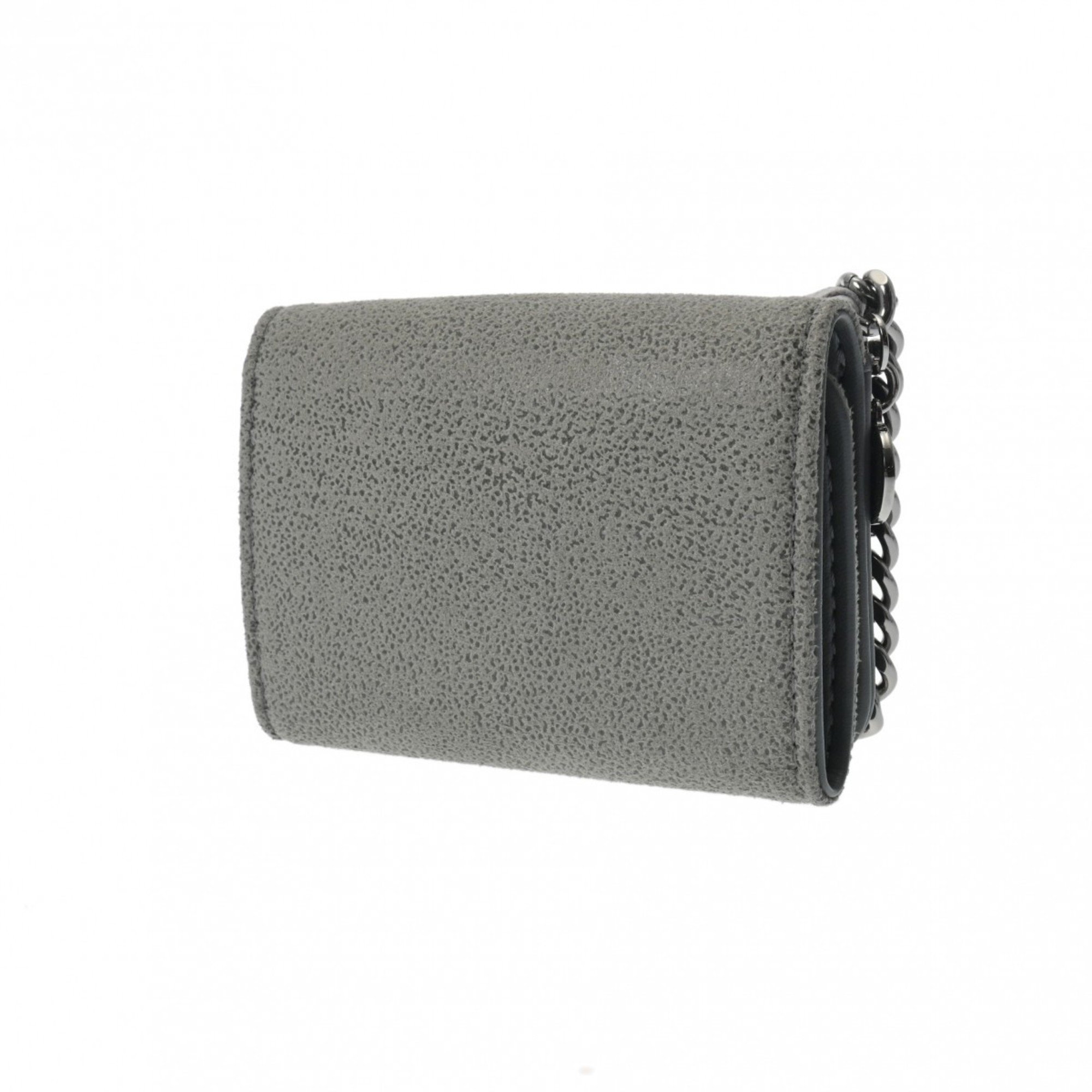 STELLA MCCARTNEY Falabella Small Wallet, Grey, Women's, Polyester, Tri-fold Wallet