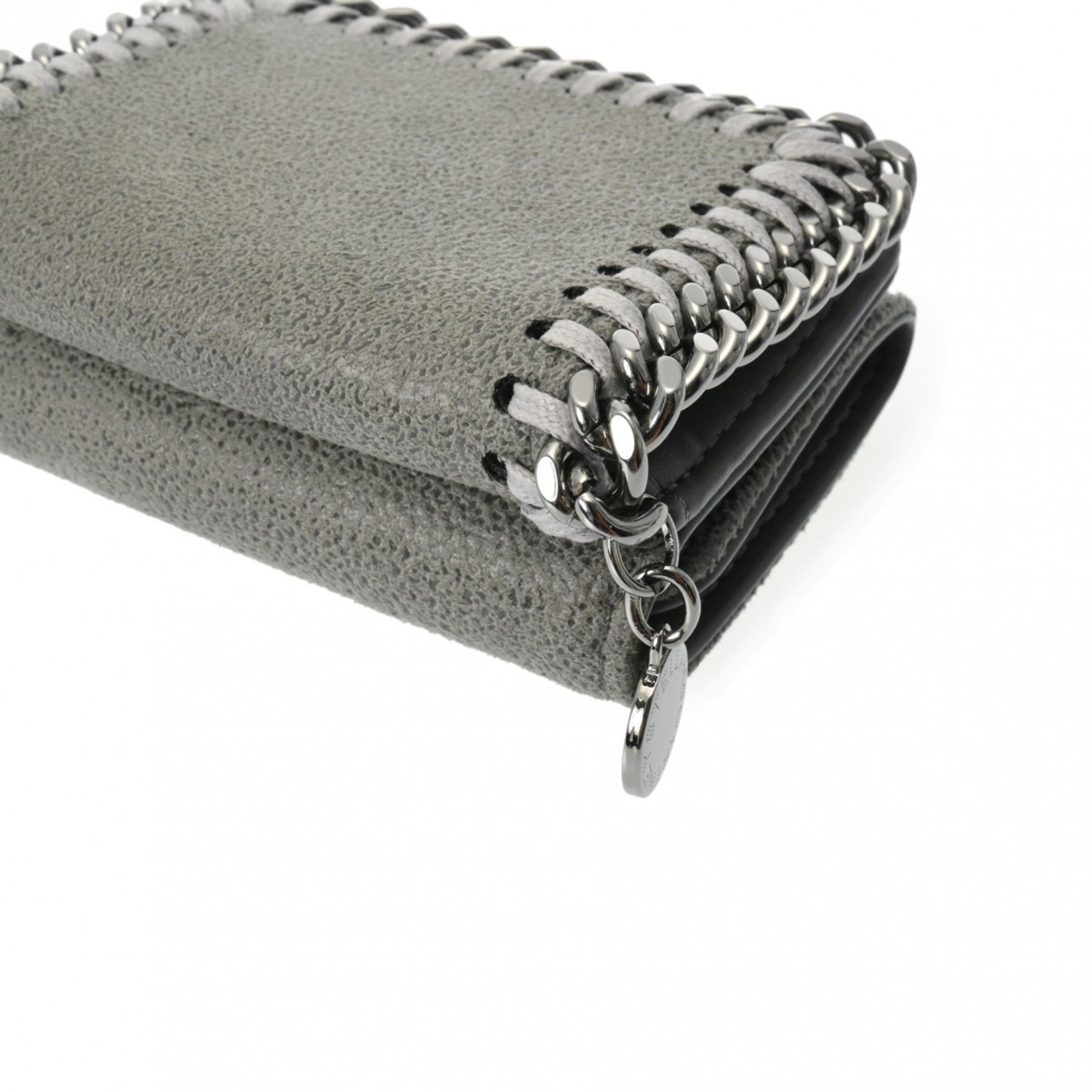 STELLA MCCARTNEY Falabella Small Wallet, Grey, Women's, Polyester, Tri-fold Wallet