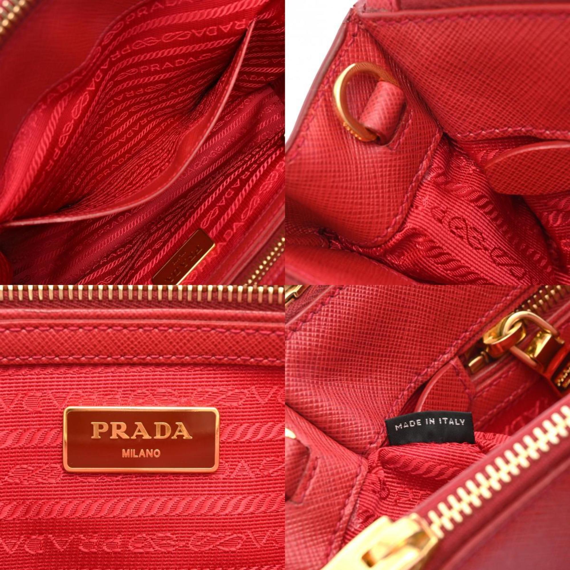 PRADA Prada Galleria Fuoco BN1801 Women's Saffiano Handbag