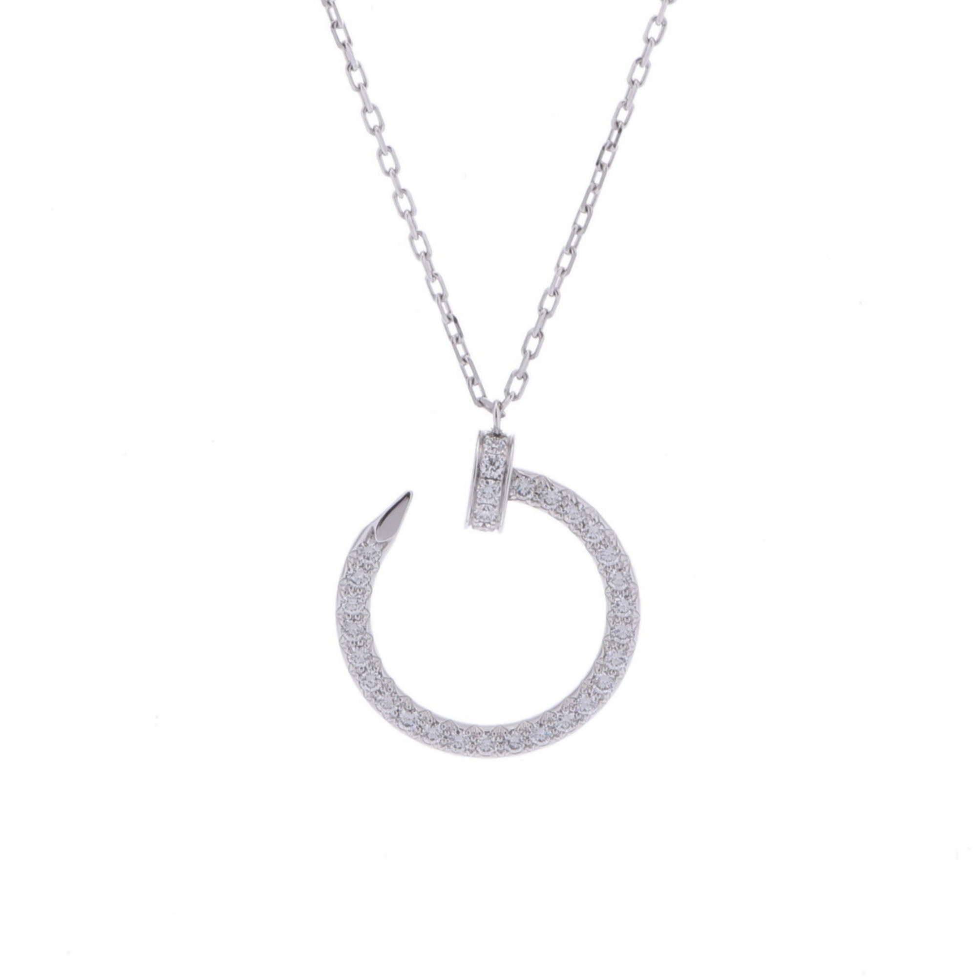 CARTIER Juste un Clou Diamond Necklace for Women, 18K White Gold