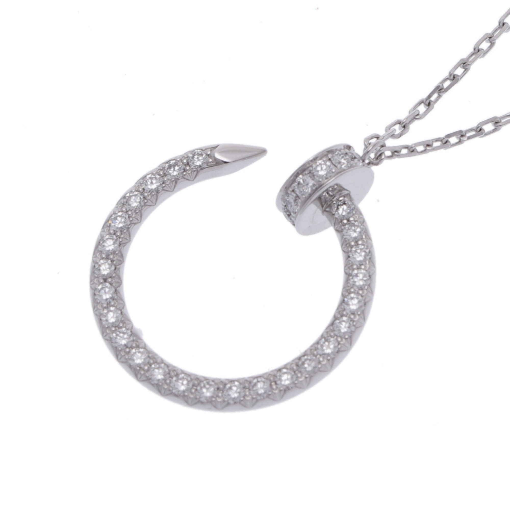 CARTIER Juste un Clou Diamond Necklace for Women, 18K White Gold