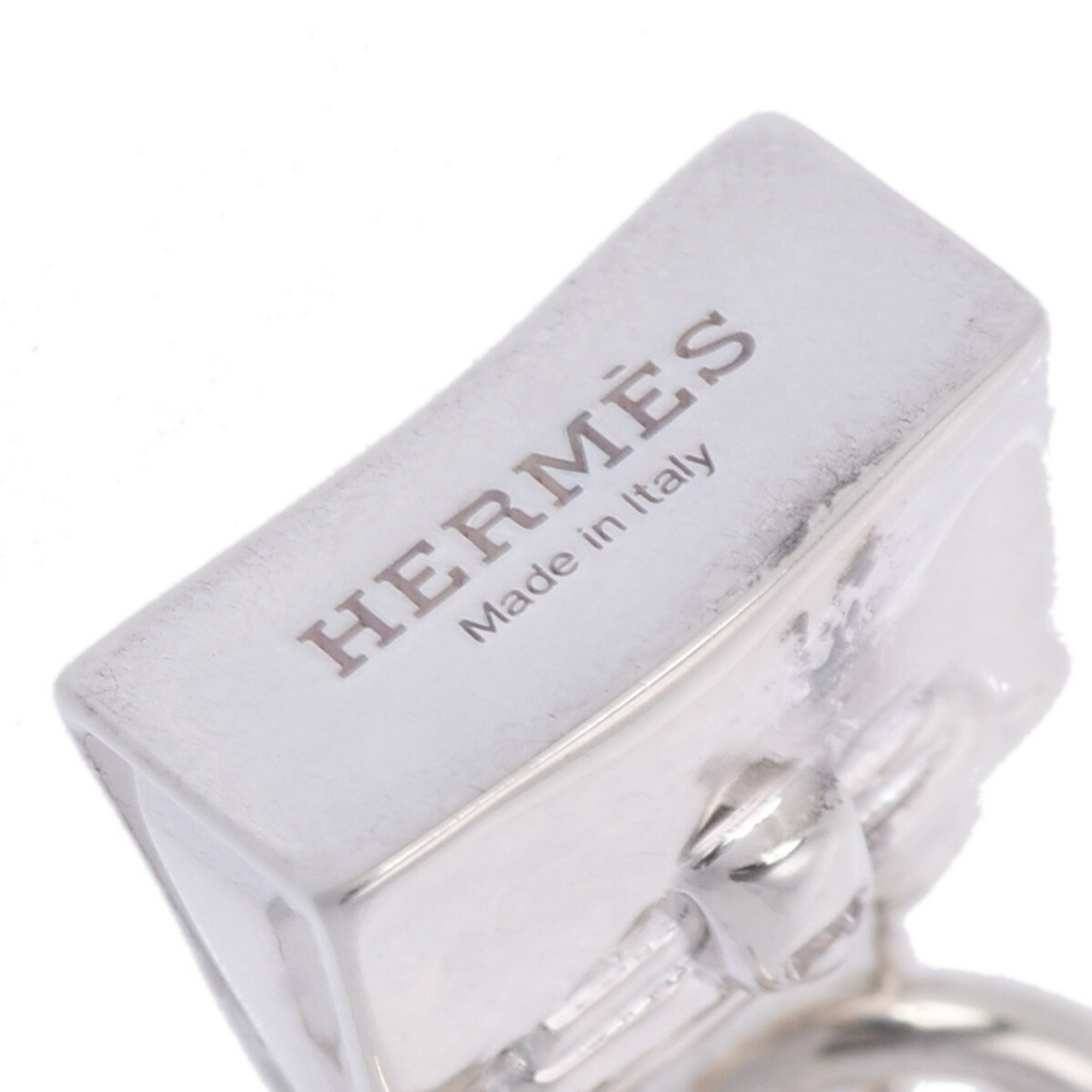 HERMES Amulet Birkin Necklace for Women, Silver