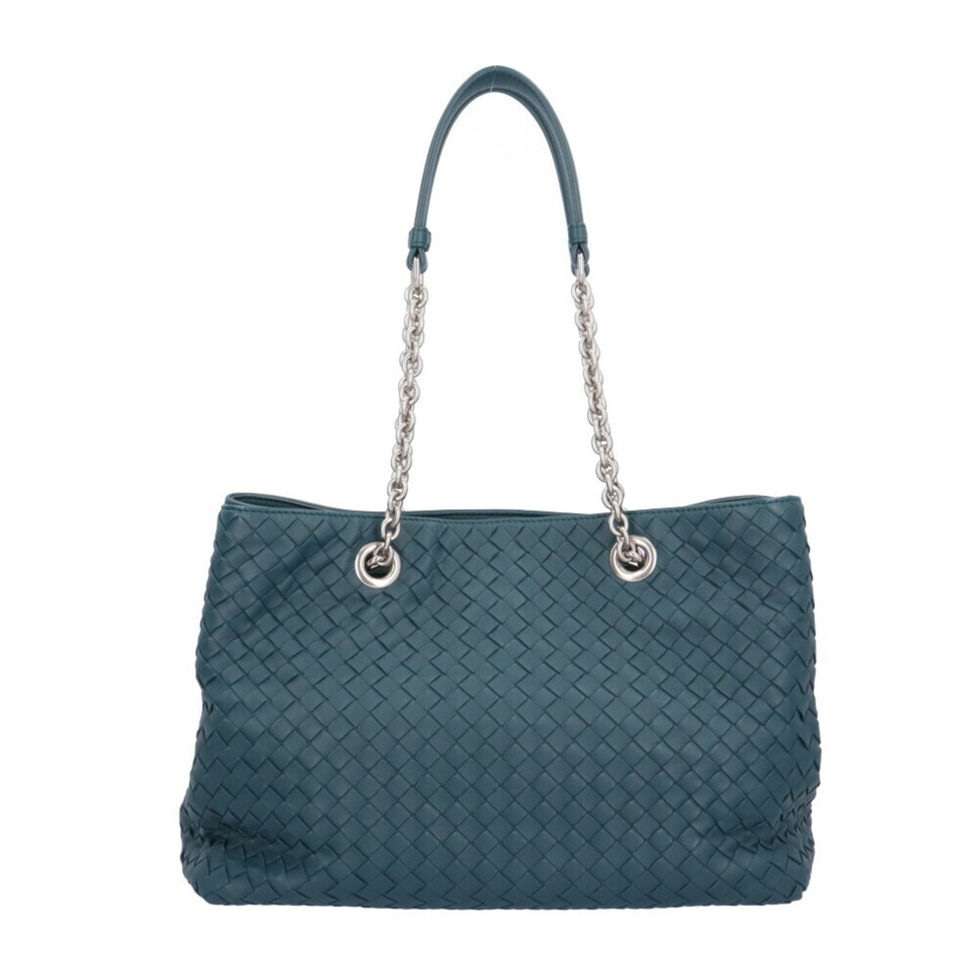 Bottega Veneta Intrecciato Tote Bag 428052 Blue Women's BOTTEGAVENETA Chain BRB10010000015397