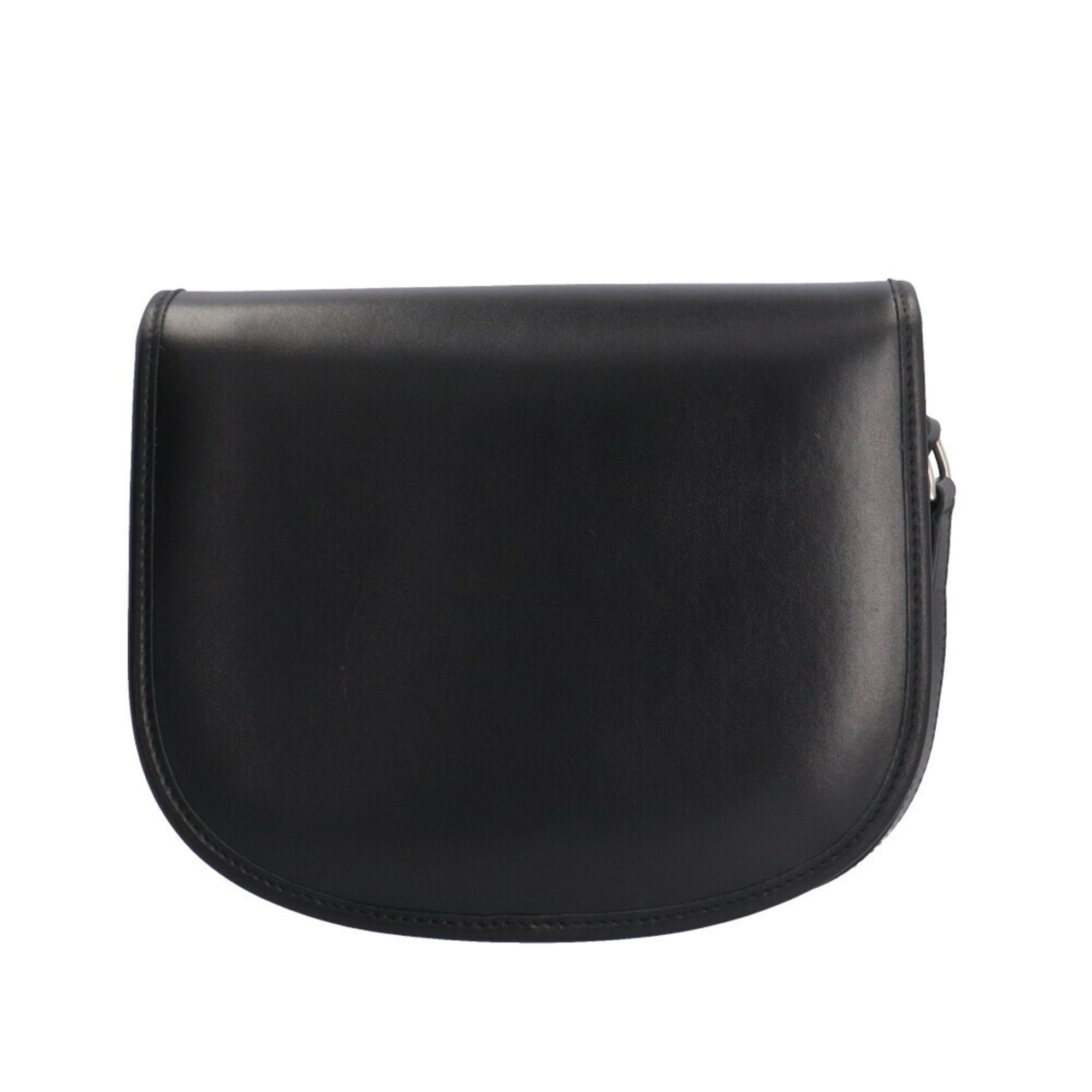 Celine Triomphe Shoulder Bag Leather 114453FH1.38SI Black Women's CELINE