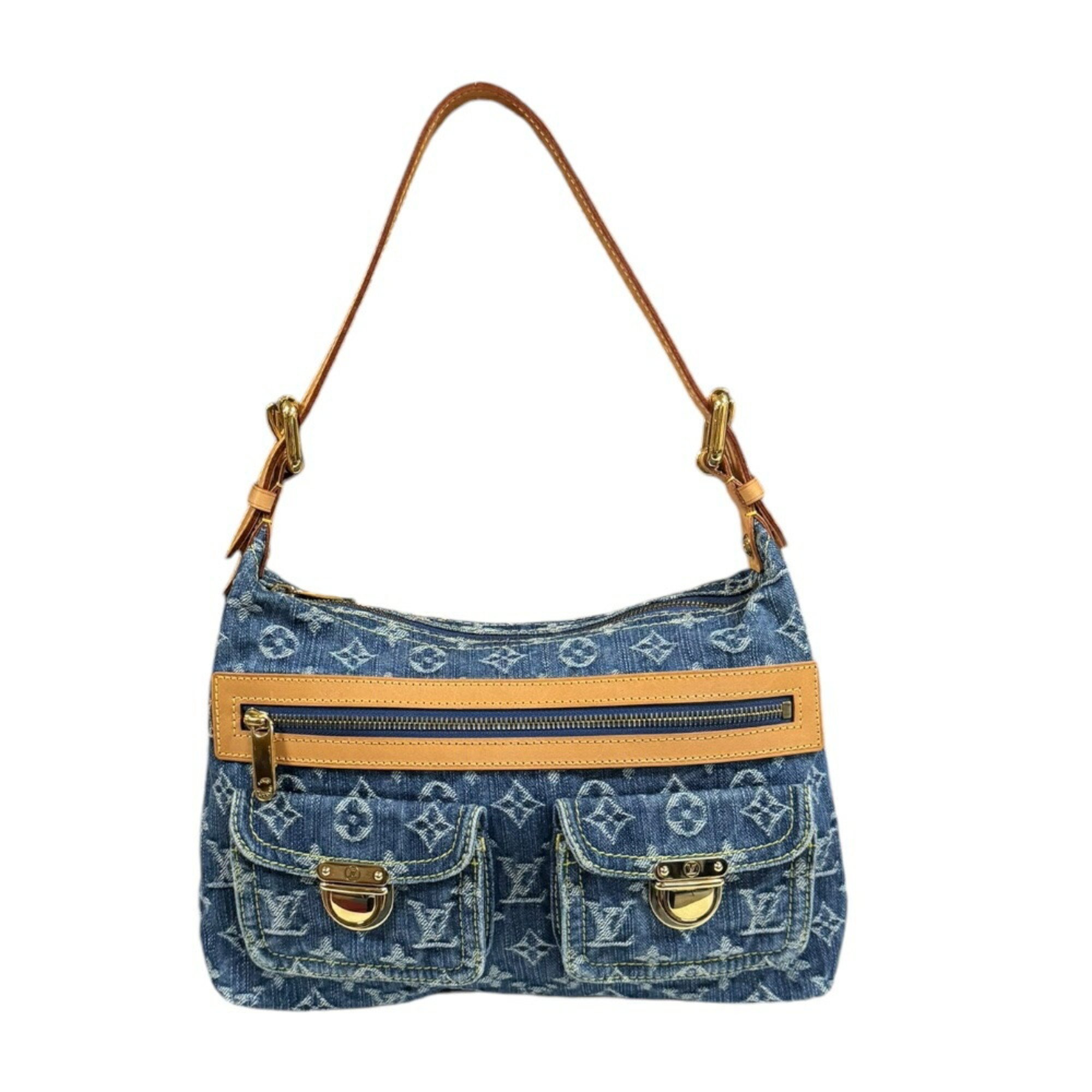 Louis Vuitton Baggy PM Monogram Denim Shoulder Bag M95049 Blue Women's LOUIS VUITTON