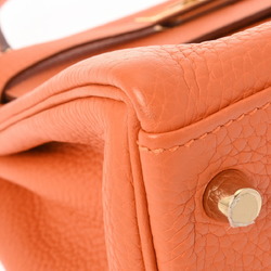 HERMES Kelly 28 Inner Stitching Orange X Stamp (around 2016) Women's Taurillon Clemence Handbag