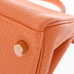 HERMES Kelly 28 Inner Stitching Orange X Stamp (around 2016) Women's Taurillon Clemence Handbag