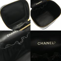 CHANEL Vanity Black A01998 Women's Caviar Skin Handbag