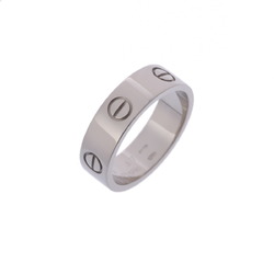 CARTIER Love Ring #57 Size 16 Women's K18 White Gold