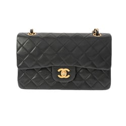 CHANEL Chanel Matelasse Chain Shoulder 23cm W Flap Navy A01113 Women's Lambskin Bag