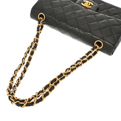 CHANEL Chanel Matelasse Chain Shoulder 23cm W Flap Navy A01113 Women's Lambskin Bag