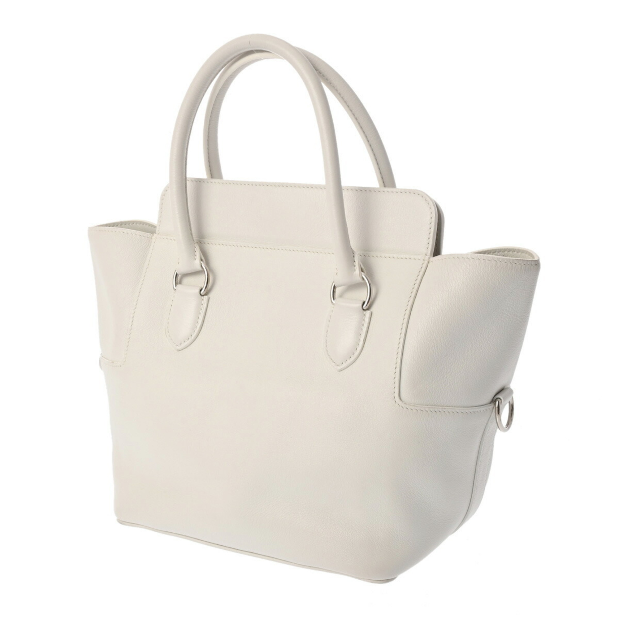 HERMES Hermes Toolbox 20 White □P Stamp (around 2012) Women's Swift Leather Handbag