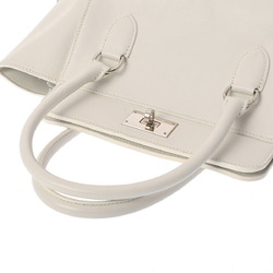 HERMES Hermes Toolbox 20 White □P Stamp (around 2012) Women's Swift Leather Handbag