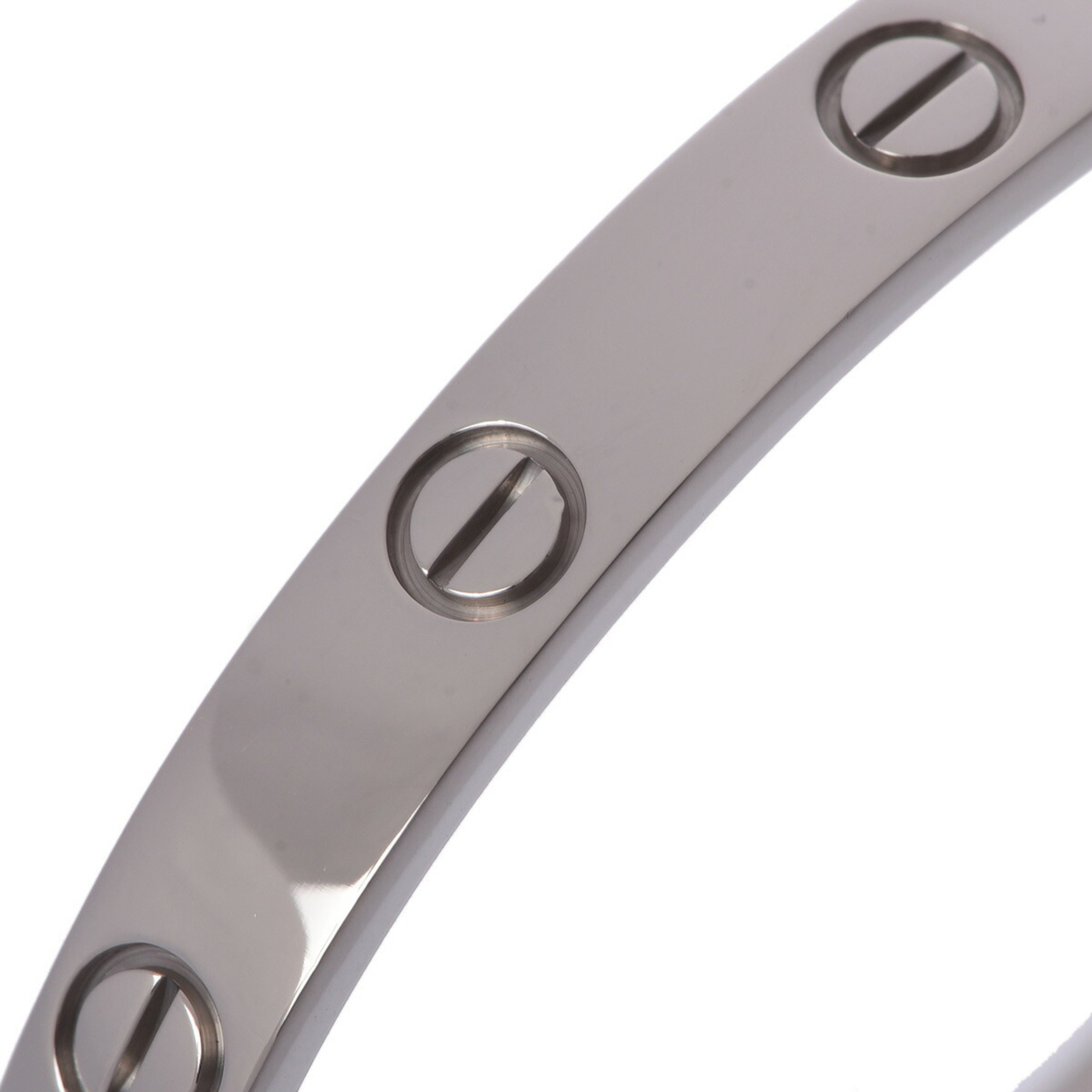 CARTIER Love Bracelet #16 Women's K18 White Gold