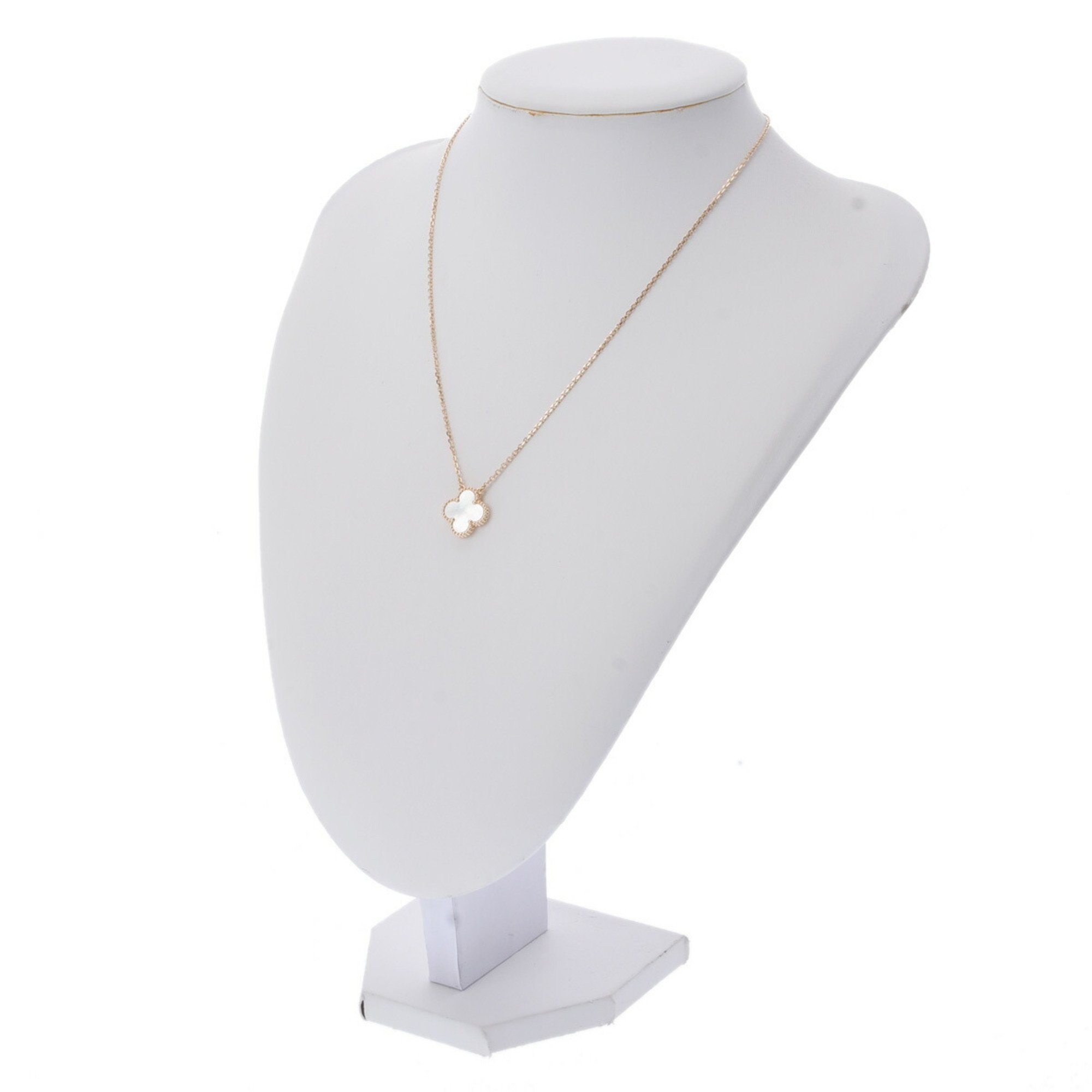 VAN CLEEF & ARPELS Alhambra Shell VCAR5900 Women's 18K Yellow Gold Necklace