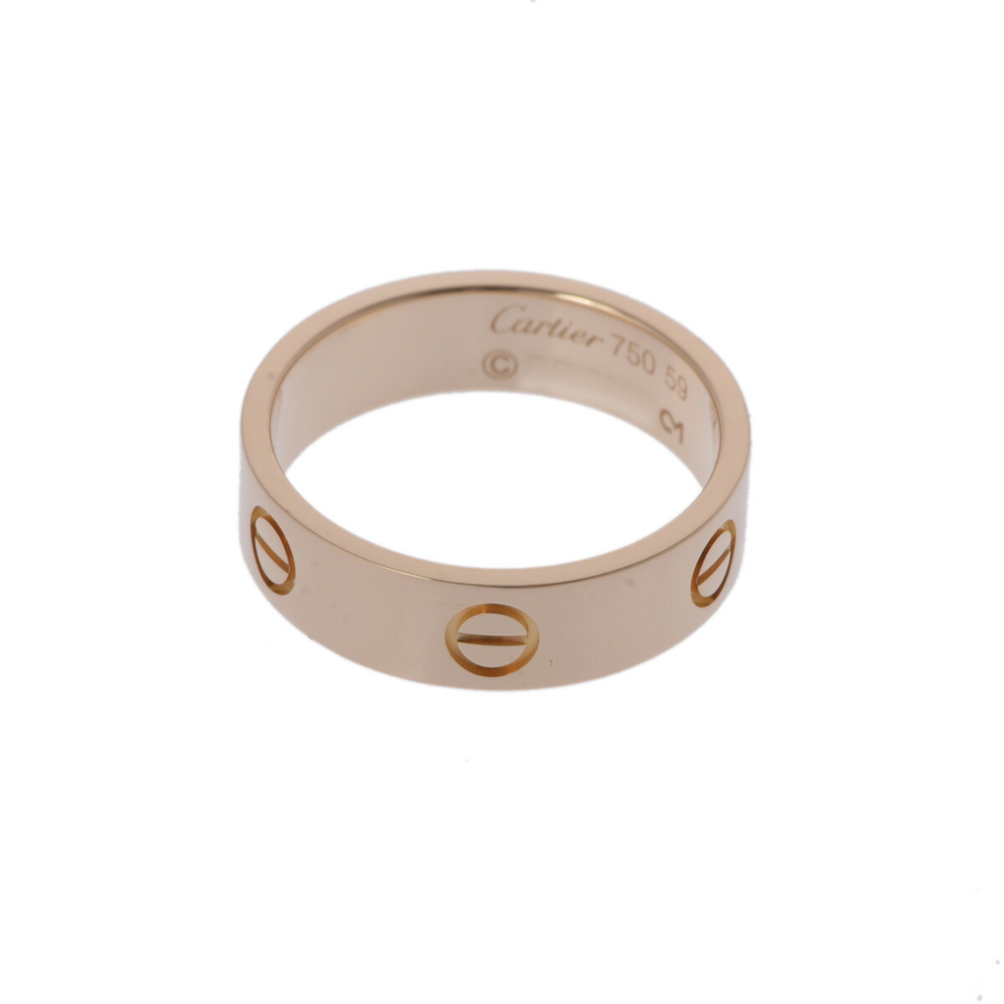 CARTIER Love Ring #59 Size 18.5 Women's K18 Yellow Gold