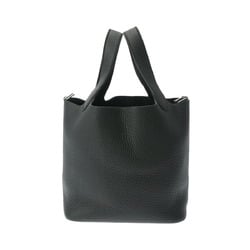 HERMES Picotin Lock MM Black W Stamp (around 2024) Women's Taurillon Clemence Handbag