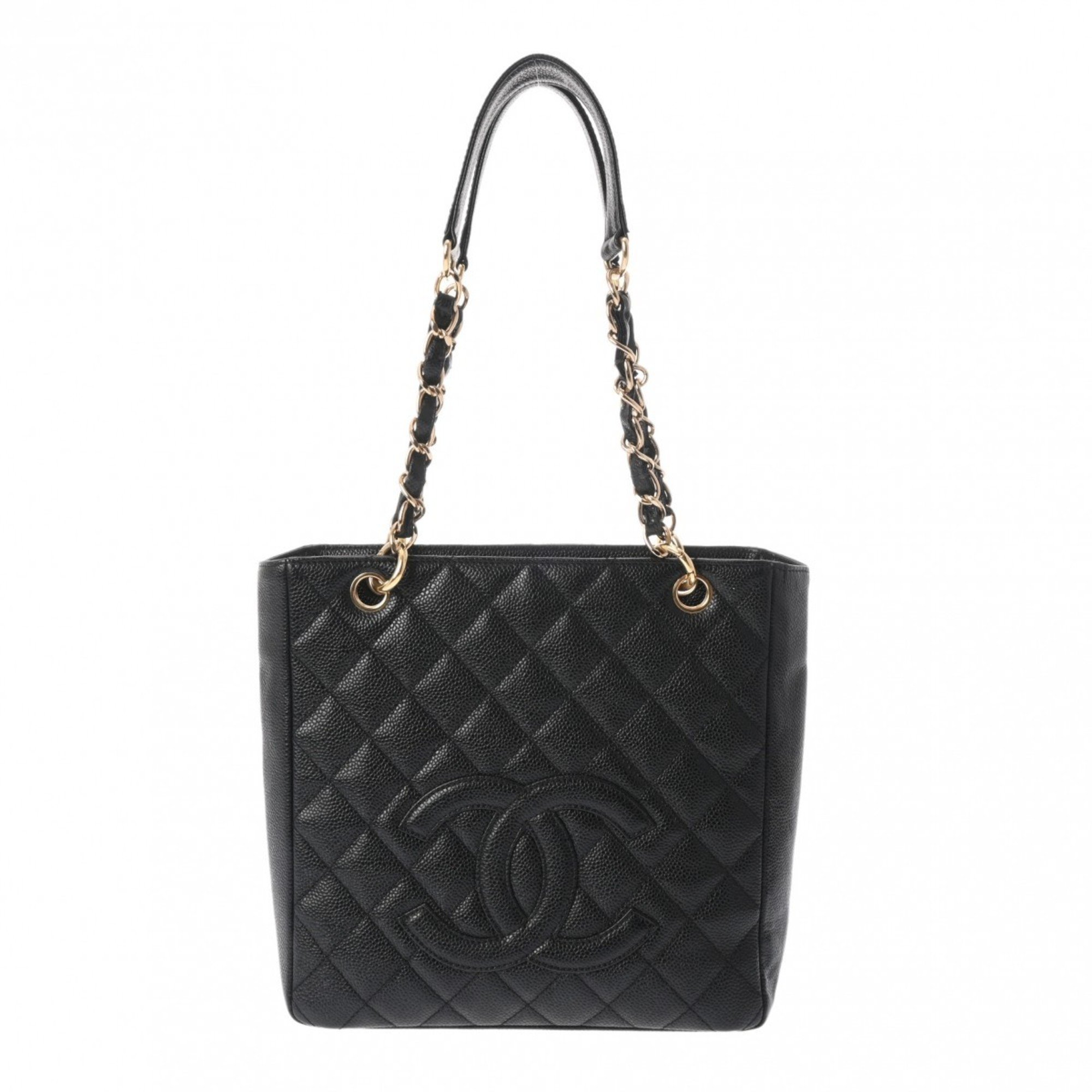 CHANEL Chanel Matelasse PST Petite Tote Black A50994 Women's Caviar Skin Bag