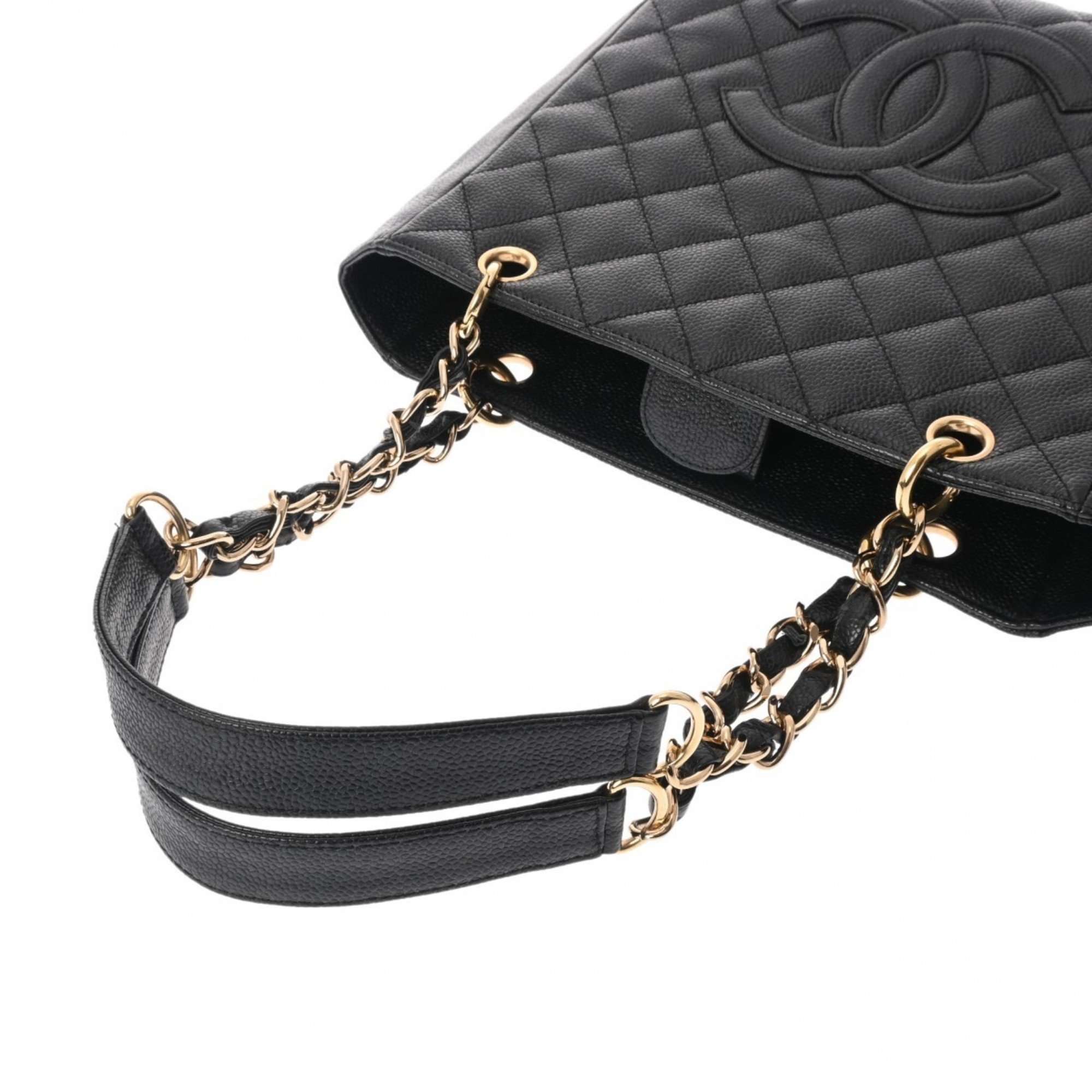 CHANEL Chanel Matelasse PST Petite Tote Black A50994 Women's Caviar Skin Bag