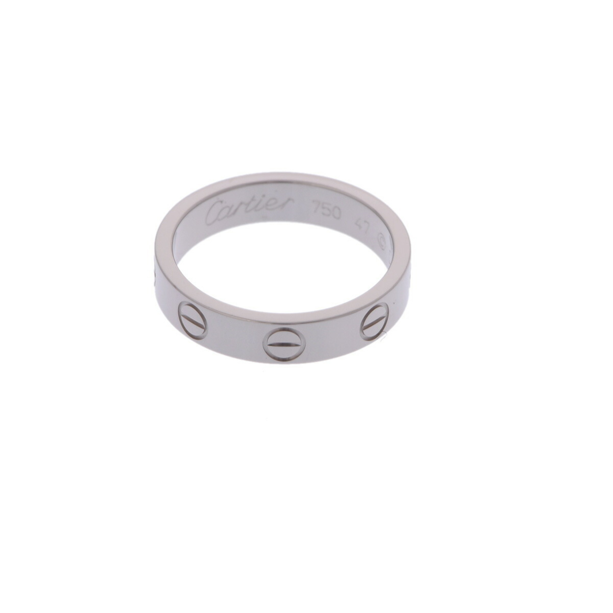 CARTIER Love Ring #47 - Size 7 Women's K18 White Gold