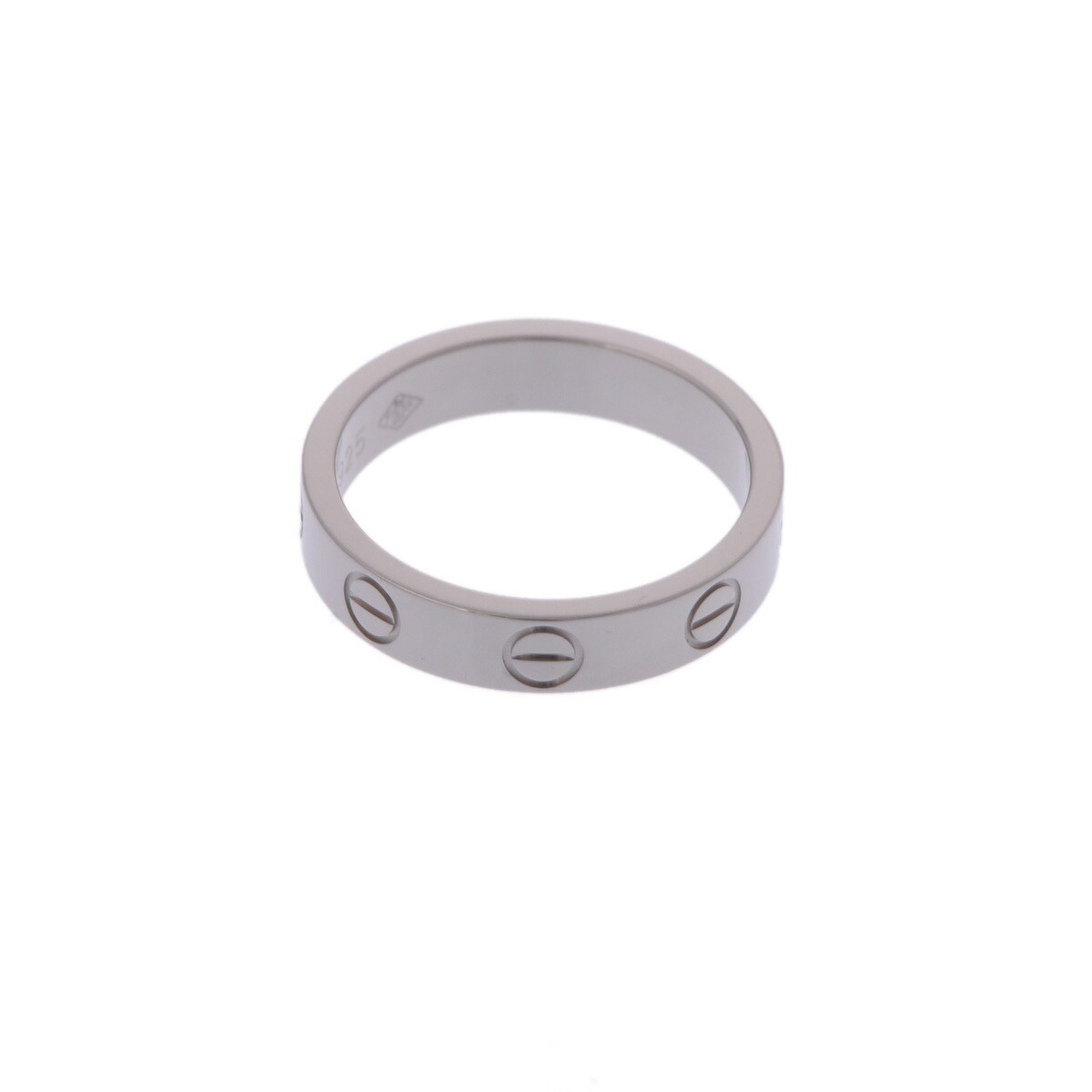 CARTIER Love Ring #47 - Size 7 Women's K18 White Gold