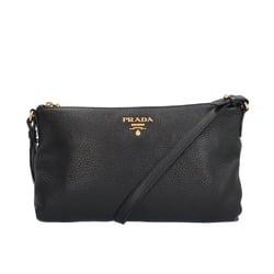 Prada Shoulder Bag Leather Black Women's PRADA