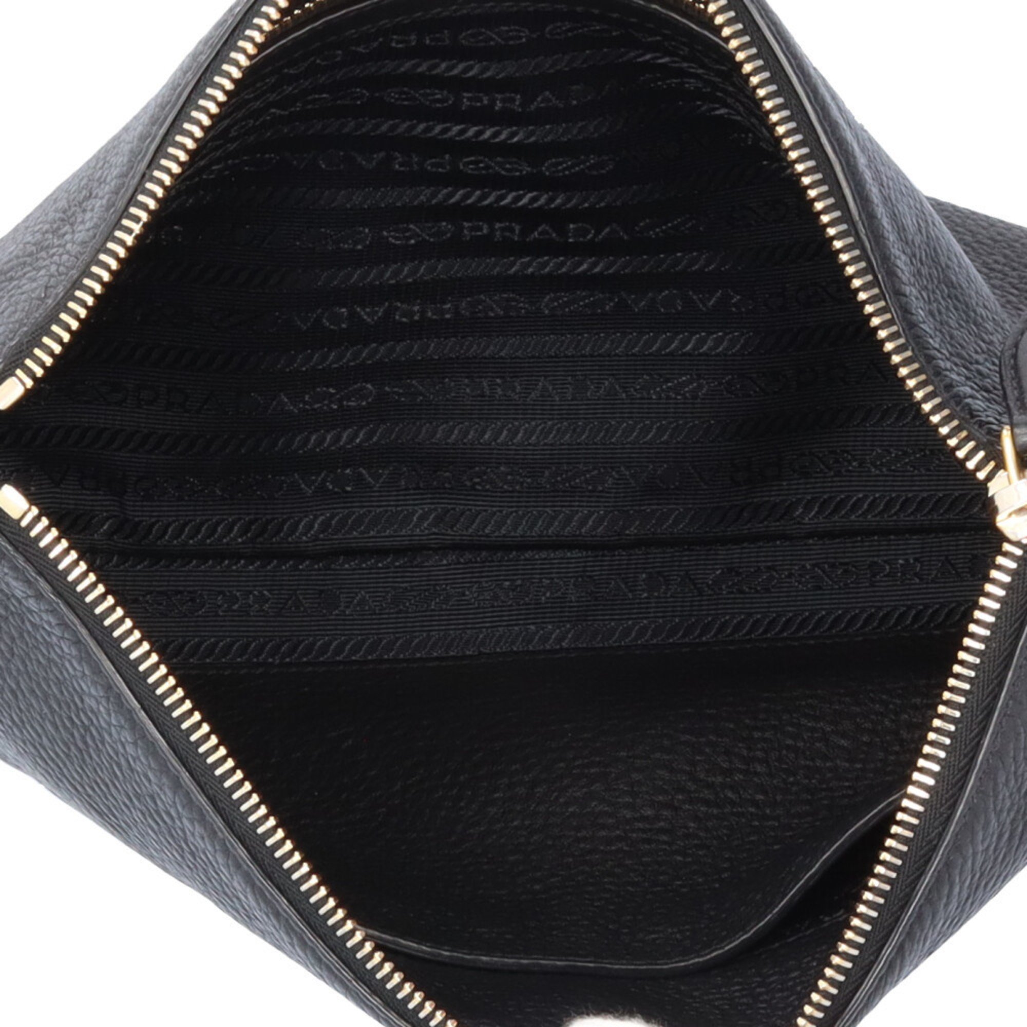 Prada Shoulder Bag Leather Black Women's PRADA