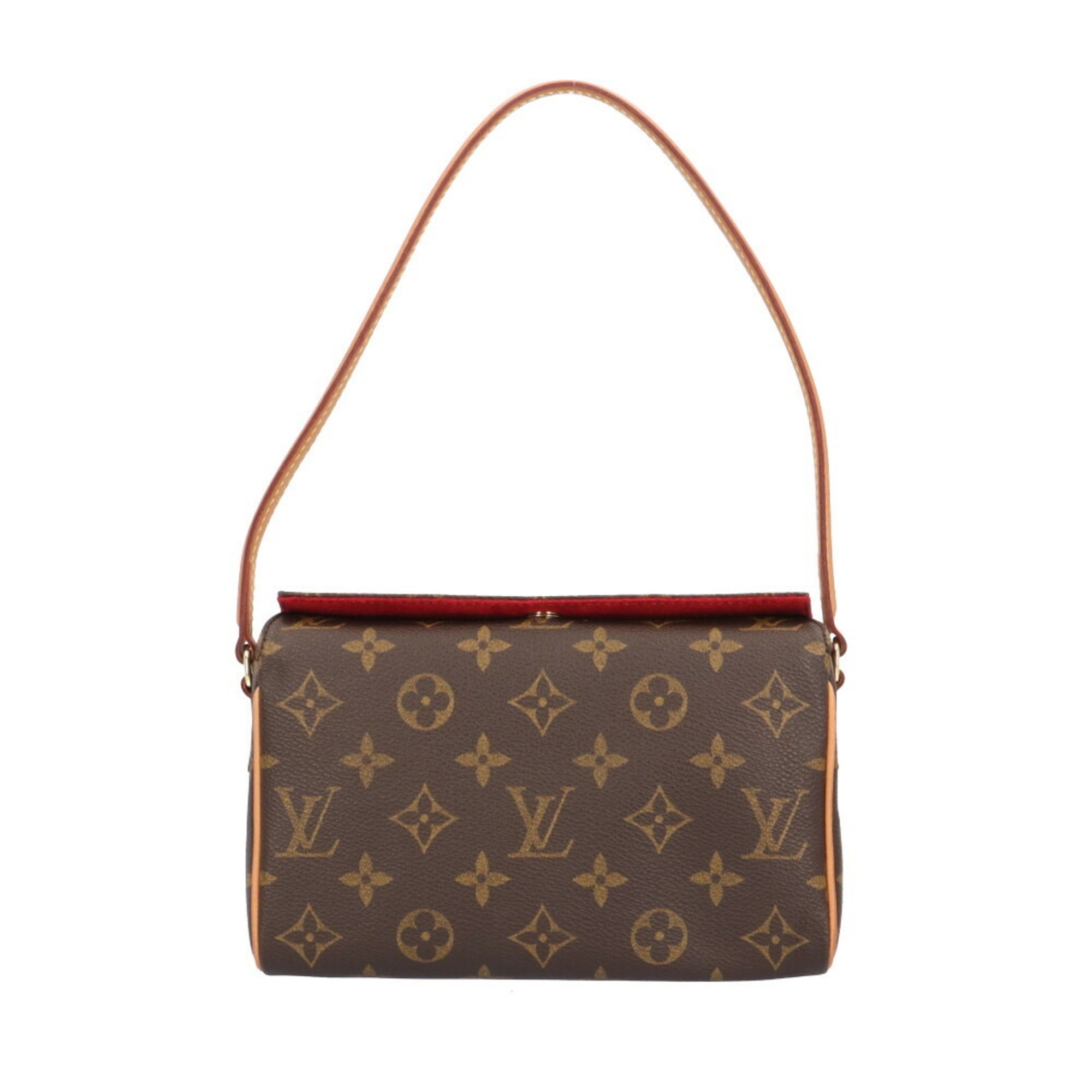 Louis Vuitton Recital Monogram Handbag Canvas M51900 Brown Women's LOUIS VUITTON