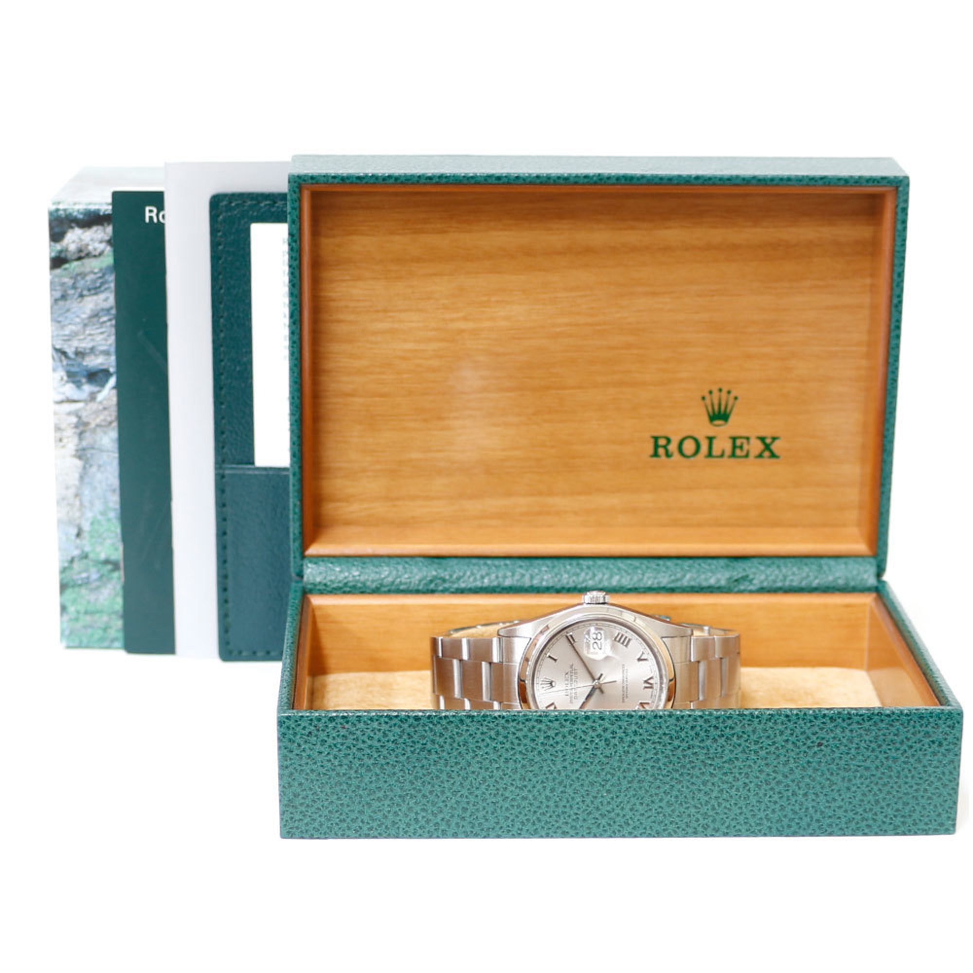 Rolex Datejust Oyster Perpetual Watch Stainless Steel 16200 Automatic Men's ROLEX K Series 2001 Model Roman Numerals RWA01000000005296