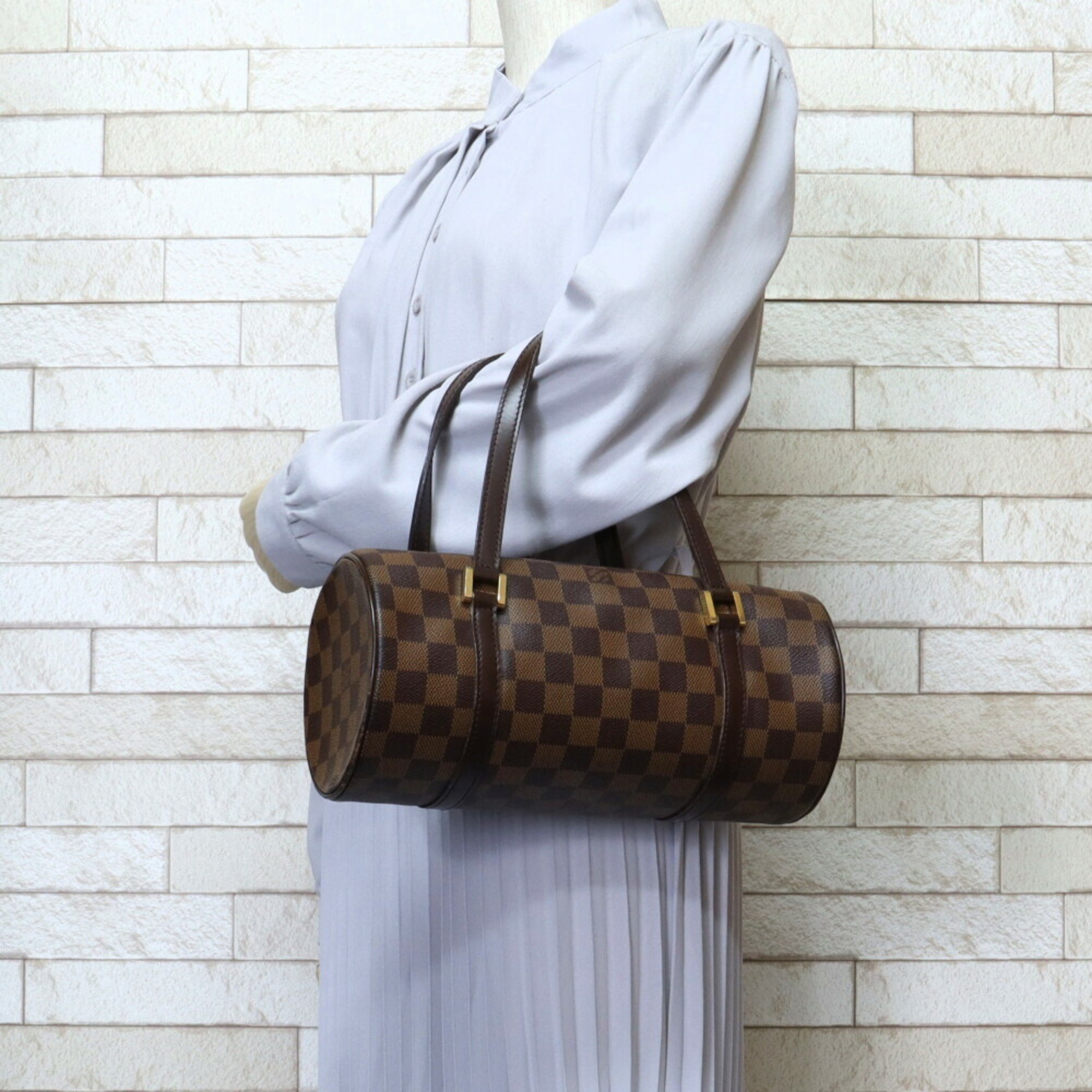 Louis Vuitton Papillon 26 Damier Handbag Canvas N51304 Brown Women's LOUIS VUITTON