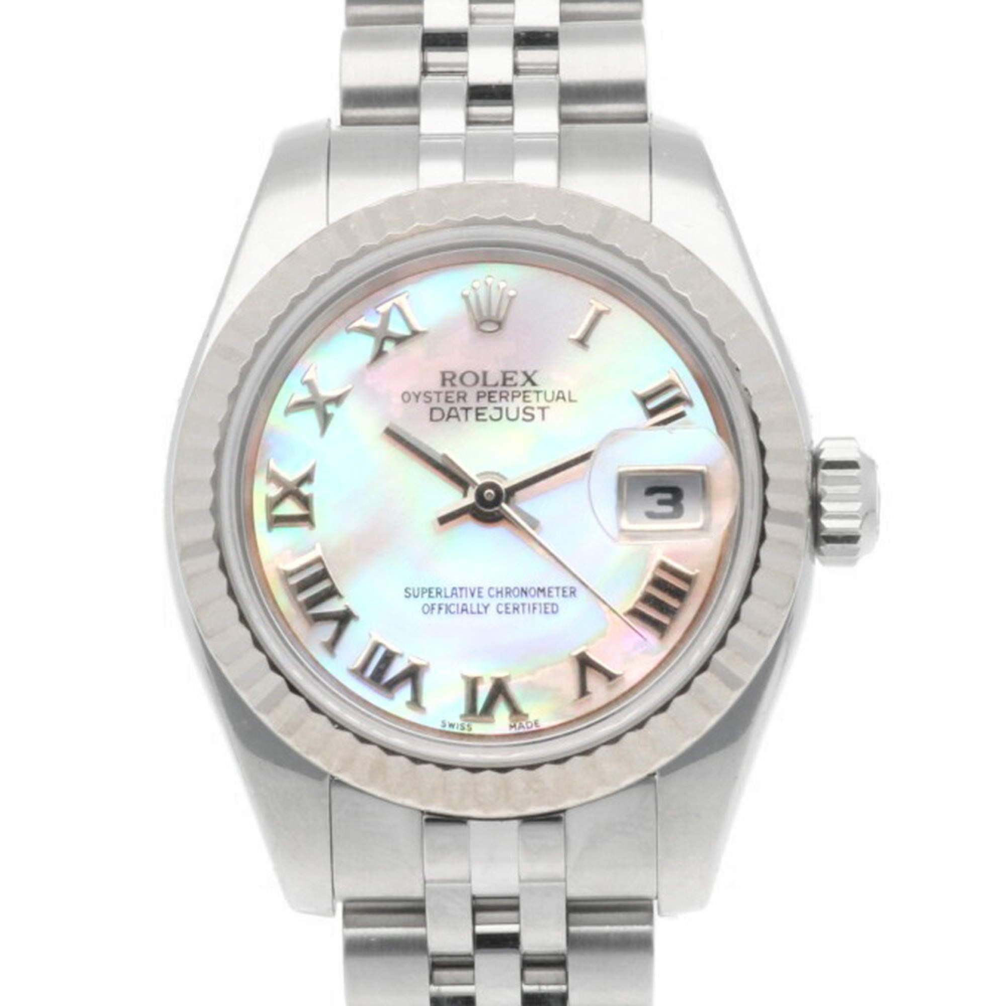 Rolex Datejust Oyster Perpetual Watch Stainless Steel 179174 Automatic Ladies ROLEX D Serial 2005 Model Overhauled Shell Dial Roman Numerals RWA01000000005250