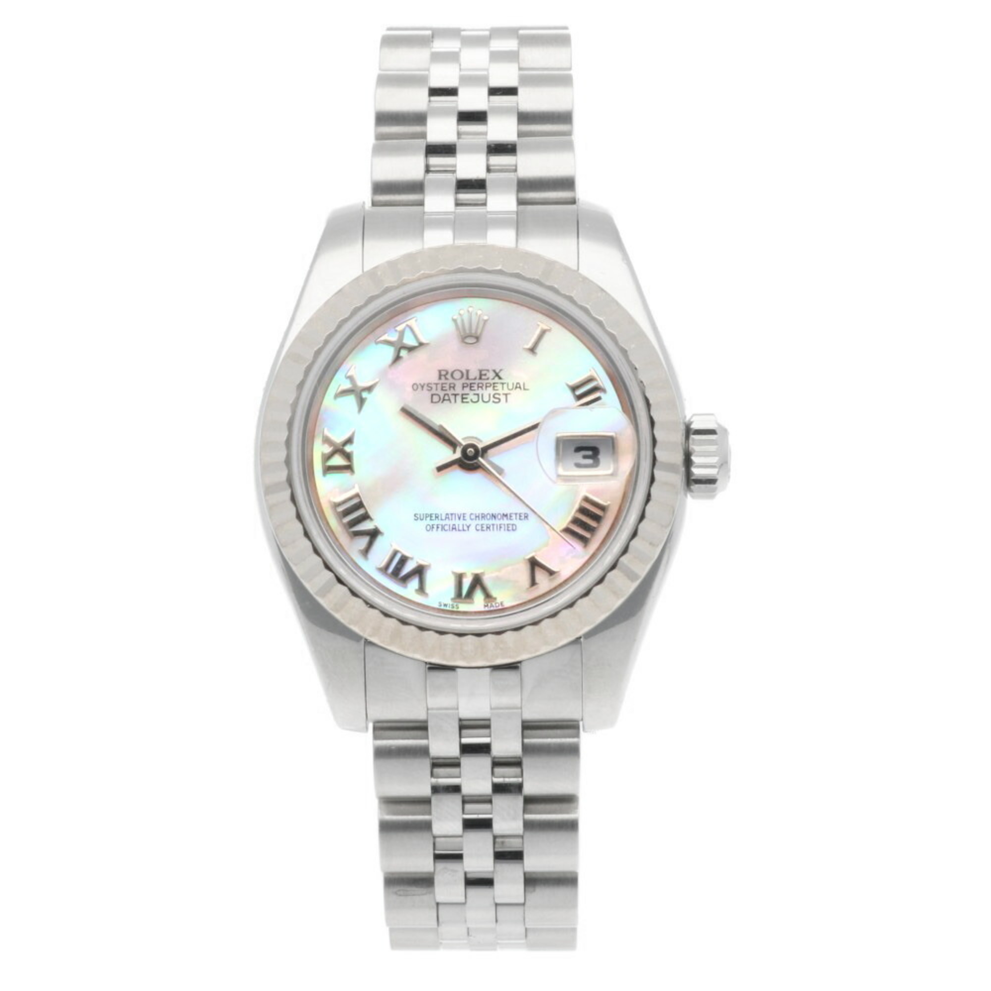 Rolex Datejust Oyster Perpetual Watch Stainless Steel 179174 Automatic Ladies ROLEX D Serial 2005 Model Overhauled Shell Dial Roman Numerals RWA01000000005250