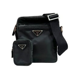 Prada Shoulder Bag Nylon 2VH112 Black Unisex PRADA