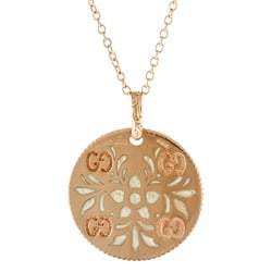 Gucci Icon Bloom Enamel Necklace 18K Gold Women's GUCCI