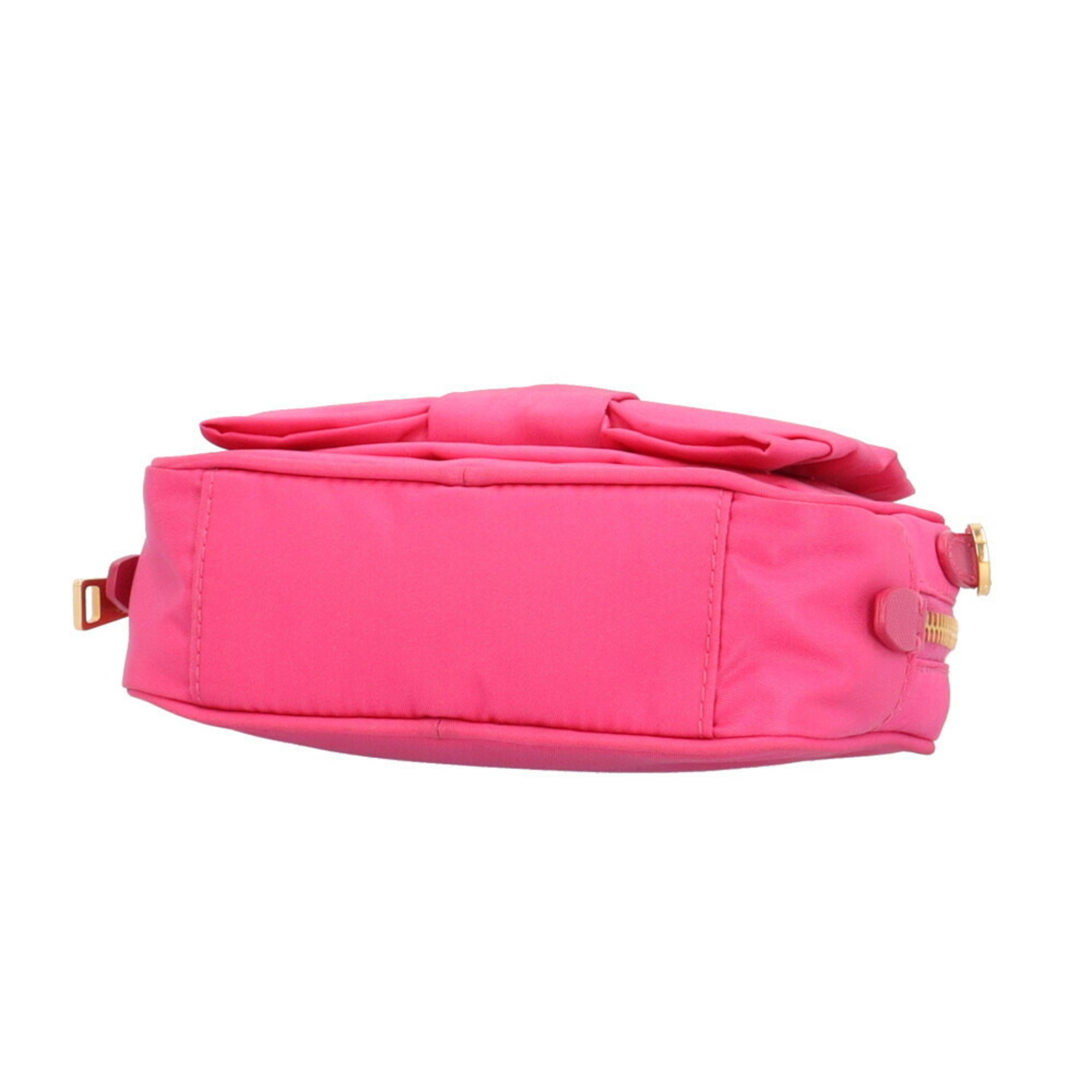 Prada Ribbon Shoulder Bag Nylon 1N1727 Pink Women's PRADA