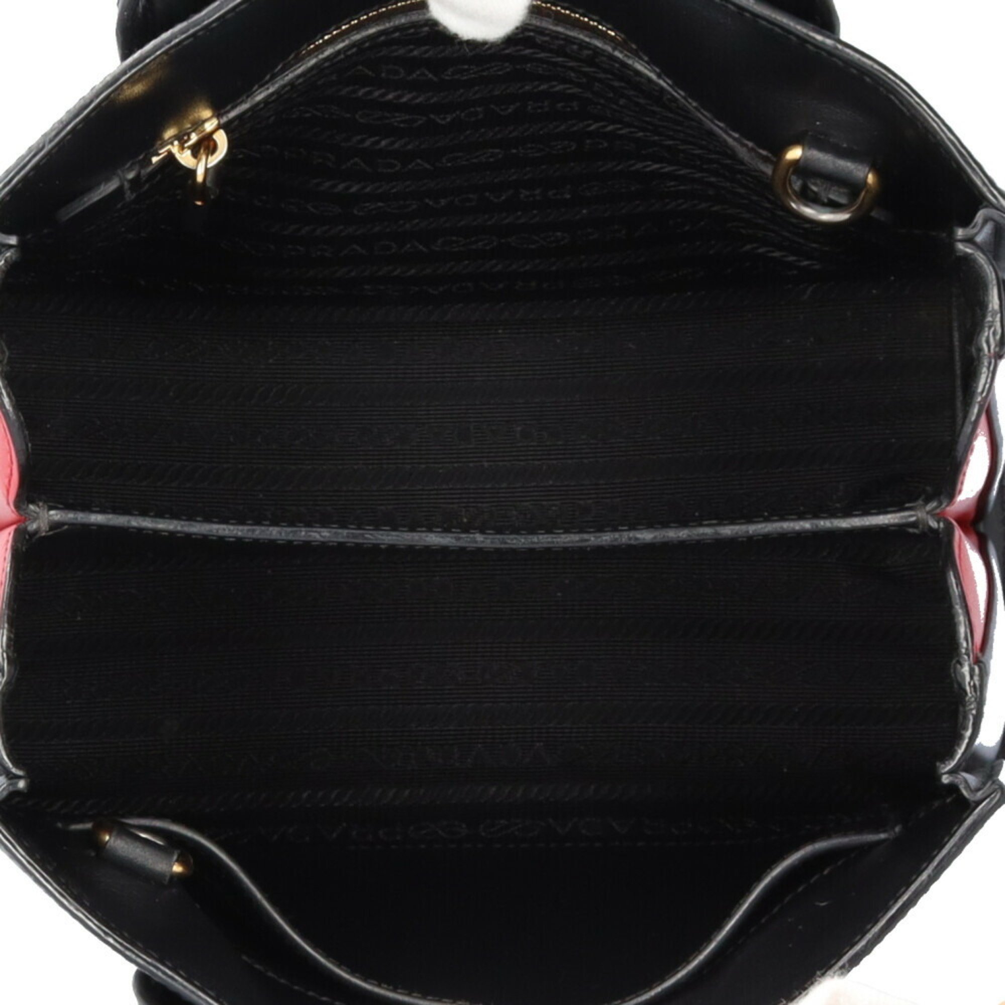 Prada Saffiano Shoulder Bag Leather 1BA204 Black Women's PRADA