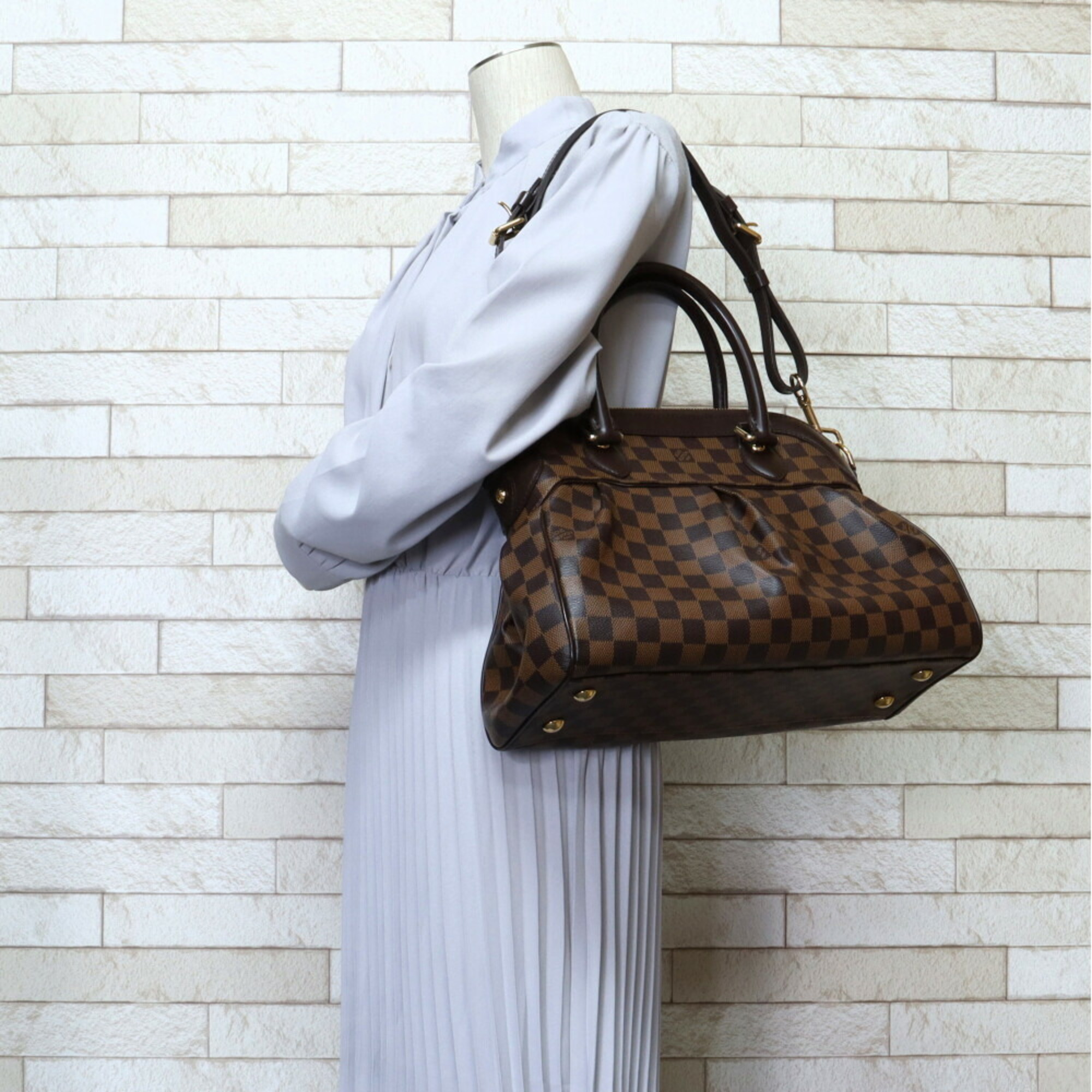 Louis Vuitton Trevi PM Damier Shoulder Bag Canvas N51997 Brown Women's LOUIS VUITTON