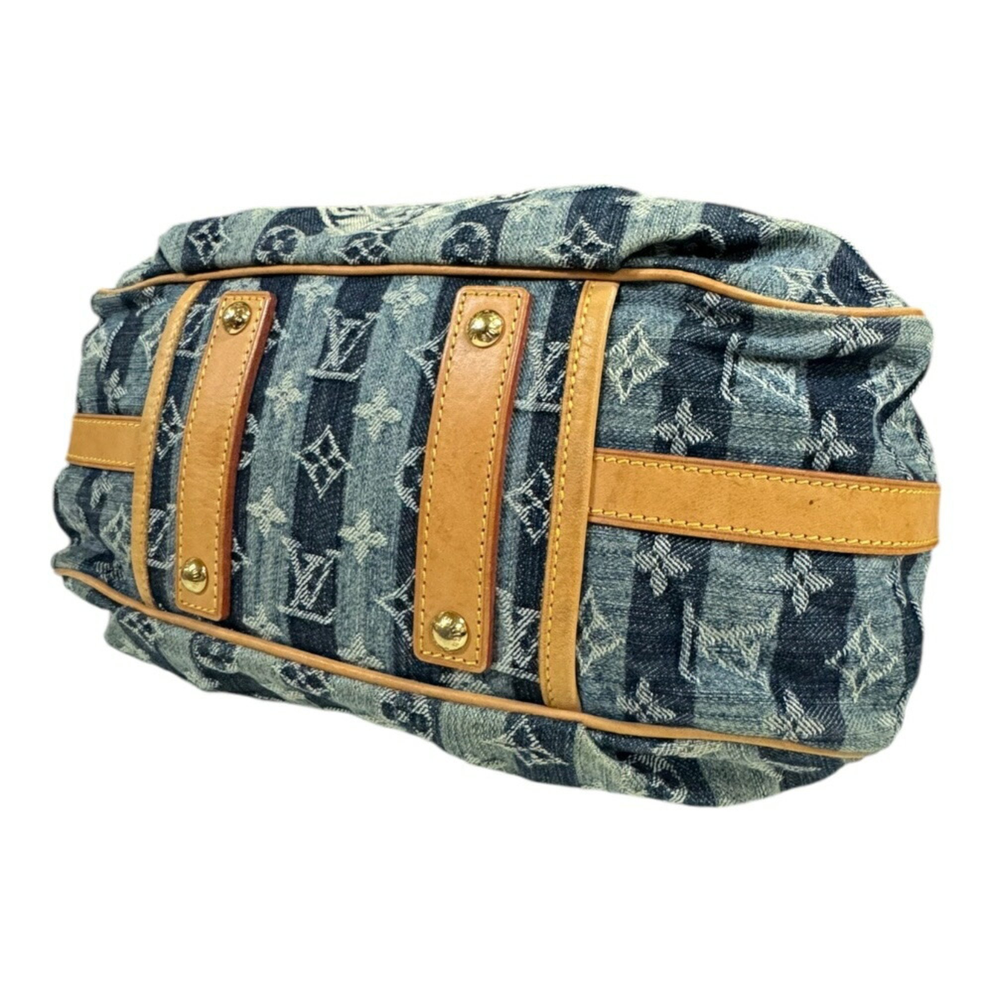 Louis Vuitton Porte Epol Raye MM Monogram Denim Shoulder Bag M95334 Blue Women's LOUIS VUITTON