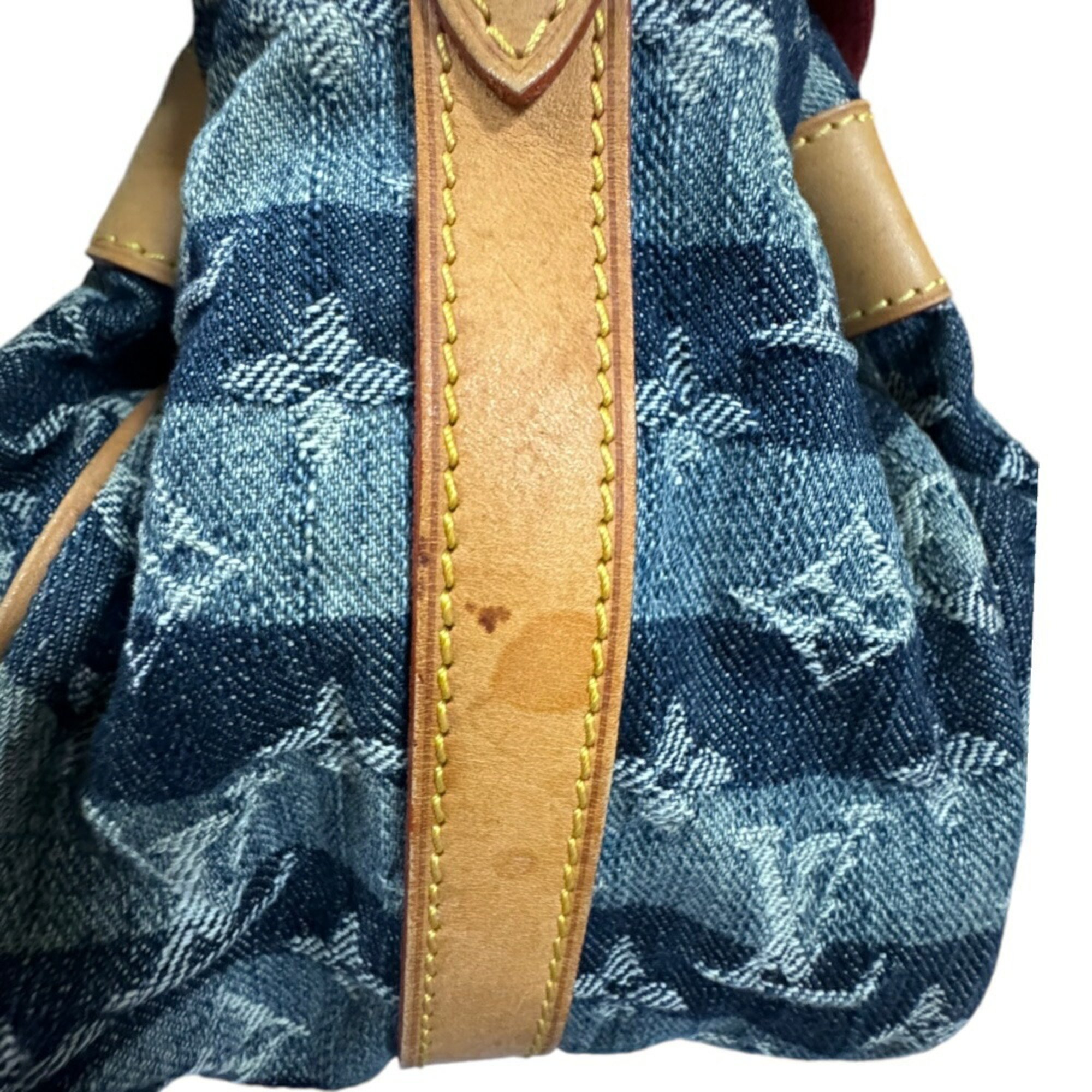 Louis Vuitton Porte Epol Raye MM Monogram Denim Shoulder Bag M95334 Blue Women's LOUIS VUITTON