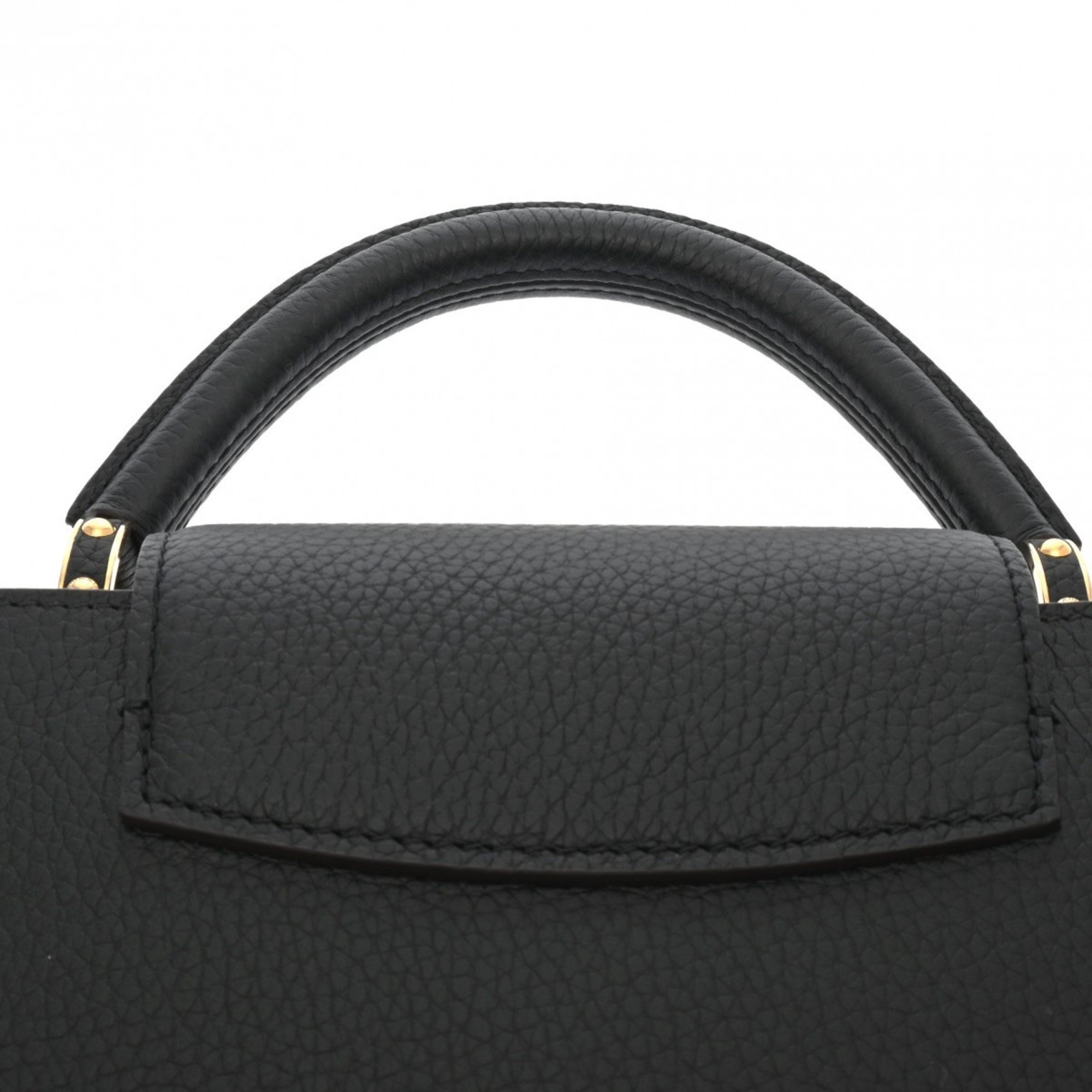 LOUIS VUITTON Capucines BB Noir M94755 Women's Taurillon Leather Handbag