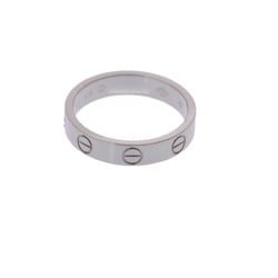 CARTIER Love Ring #49 Size 9 Women's K18 White Gold