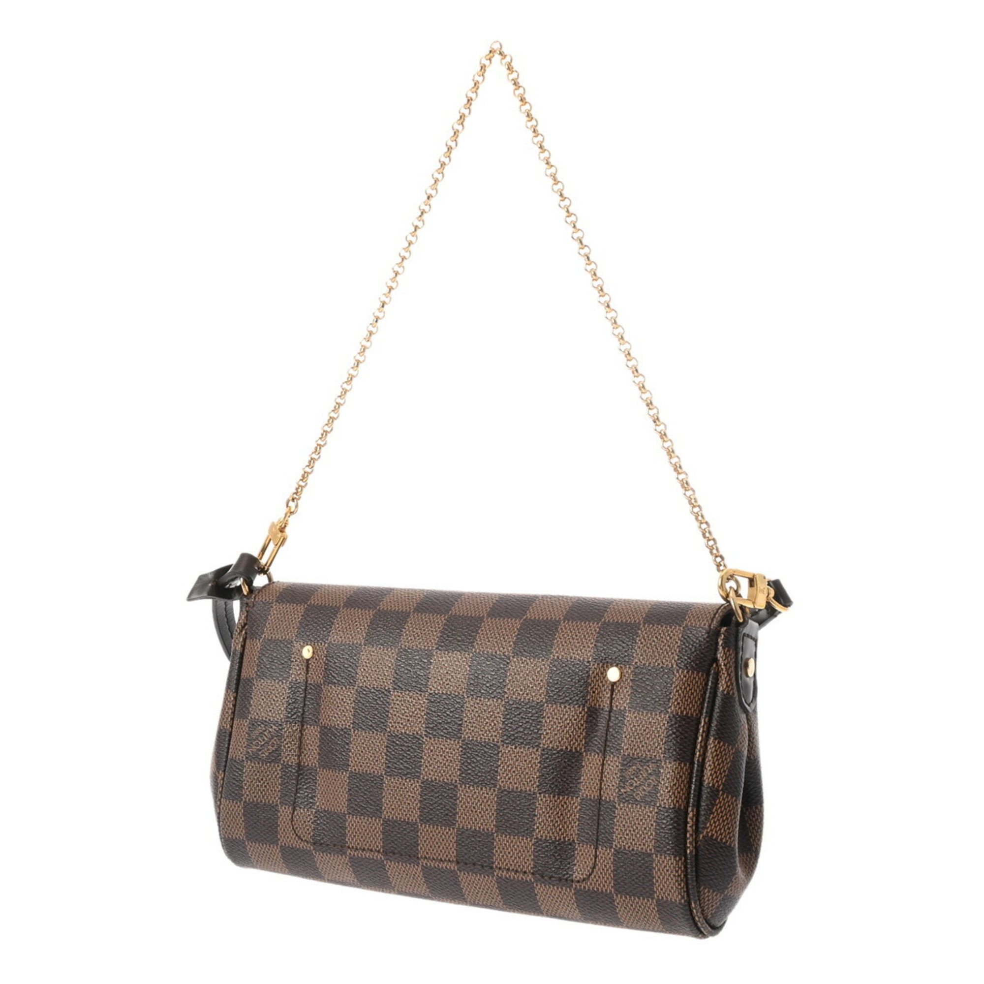 LOUIS VUITTON Damier Favorite PM USA Model Brown N41276 Women's Canvas Shoulder Bag