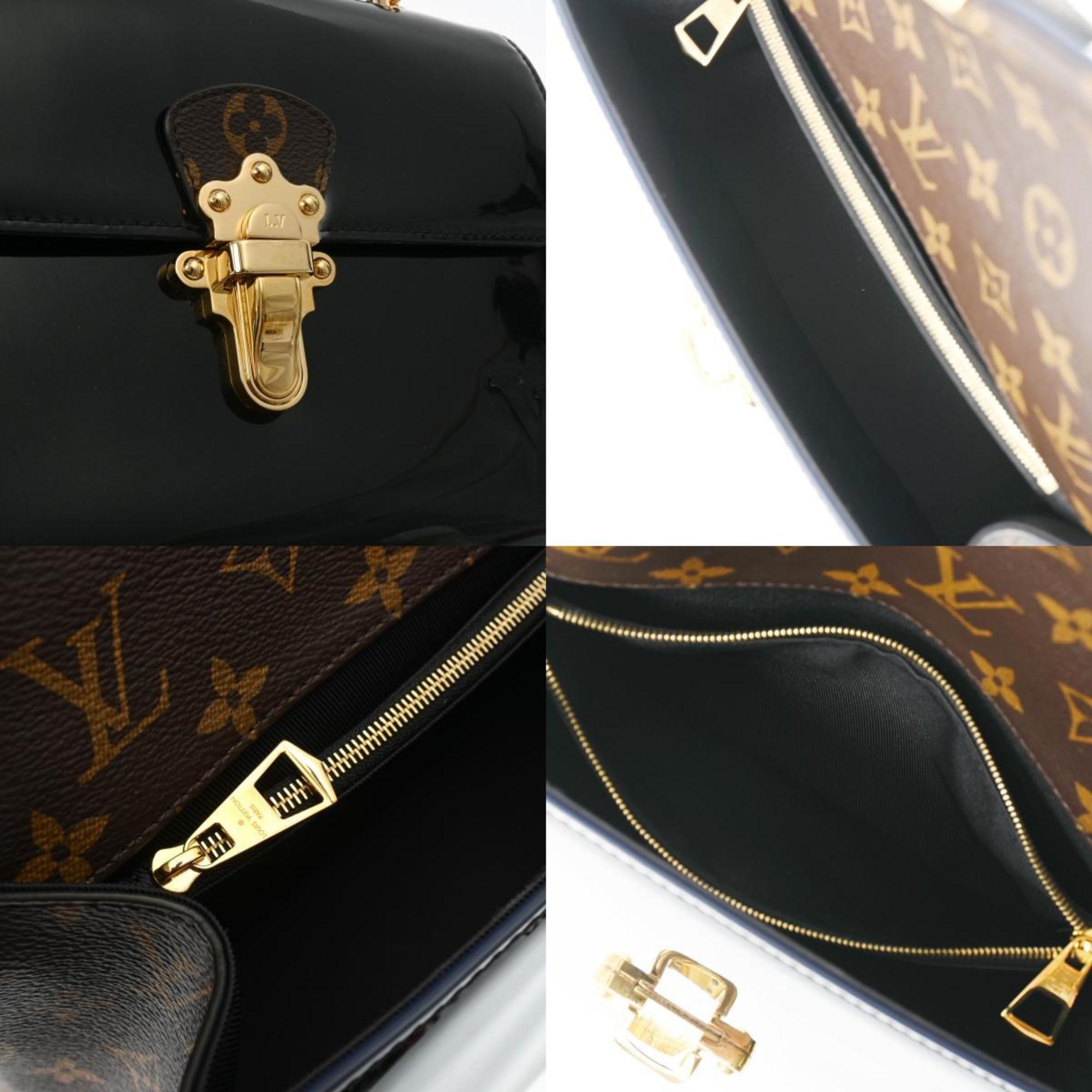 LOUIS VUITTON Louis Vuitton Monogram Cherrywood PM Noir M53353 Women's Patent Leather Canvas Handbag