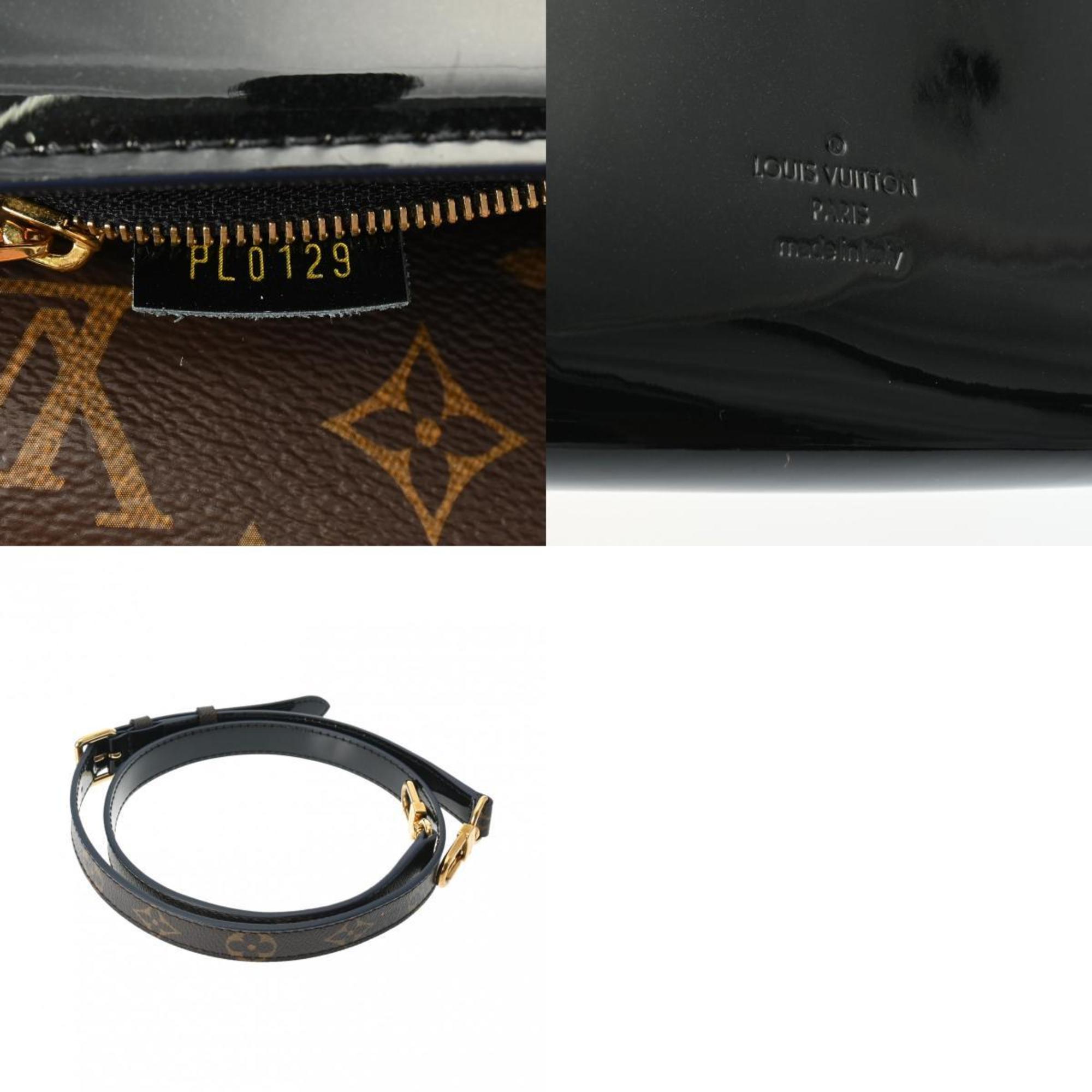 LOUIS VUITTON Louis Vuitton Monogram Cherrywood PM Noir M53353 Women's Patent Leather Canvas Handbag