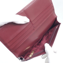 Cartier Bi-fold Long Wallet Must Line de Round Zip International Women's Bordeaux Calf Leather L3001362 042985